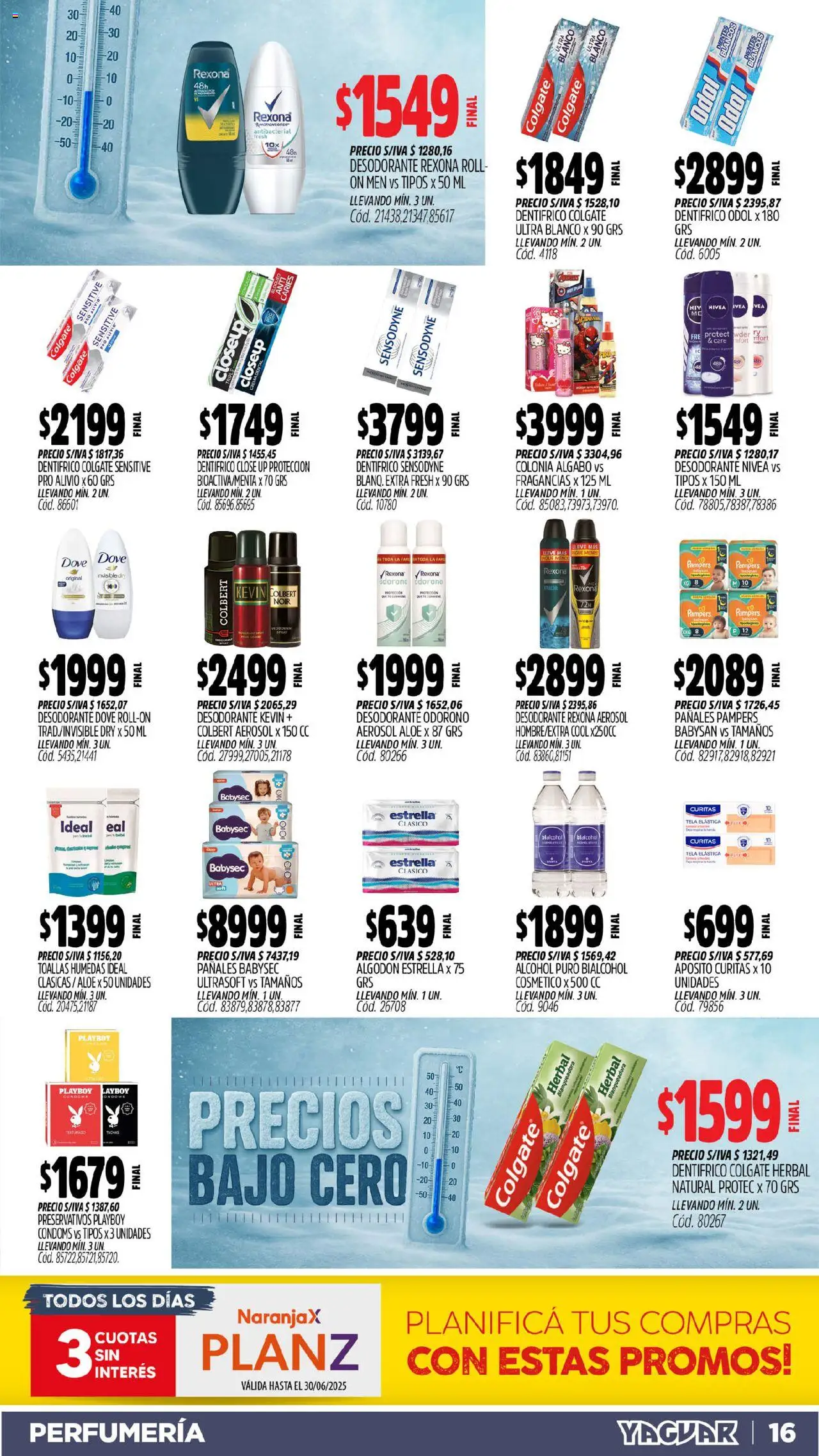Yaguar catálogo │ válido desde el 16.06.2025 | Página: 16 | Productos: Algodón, Toallas, Desodorante, Crema