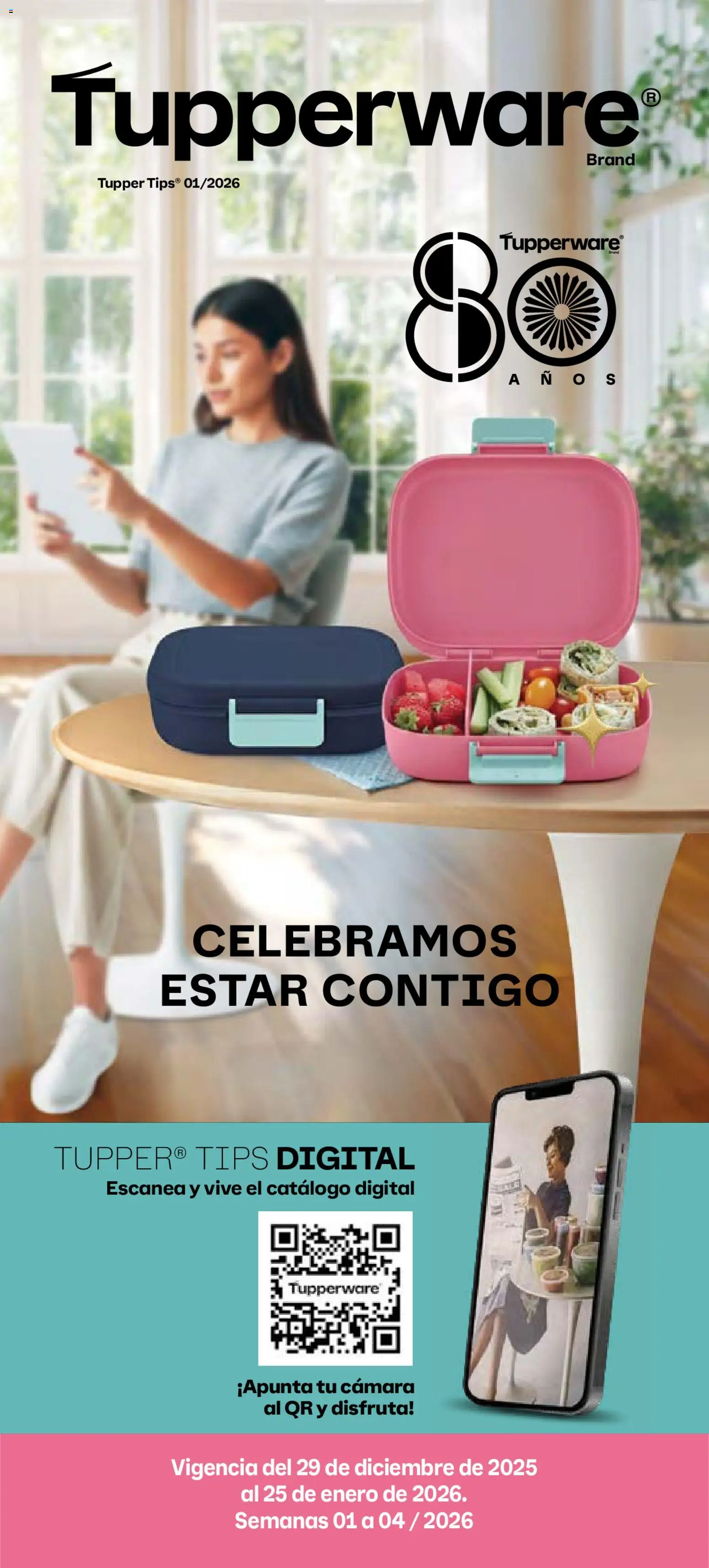 Nuevas ofertas de Tupperware válidas en toda la República Mexicana desde el 29.12.2025. ¡Encuentra las mejores ofertas en Tupperware catálogo! | Página: 1 | Productos: Cámara, Tupper
