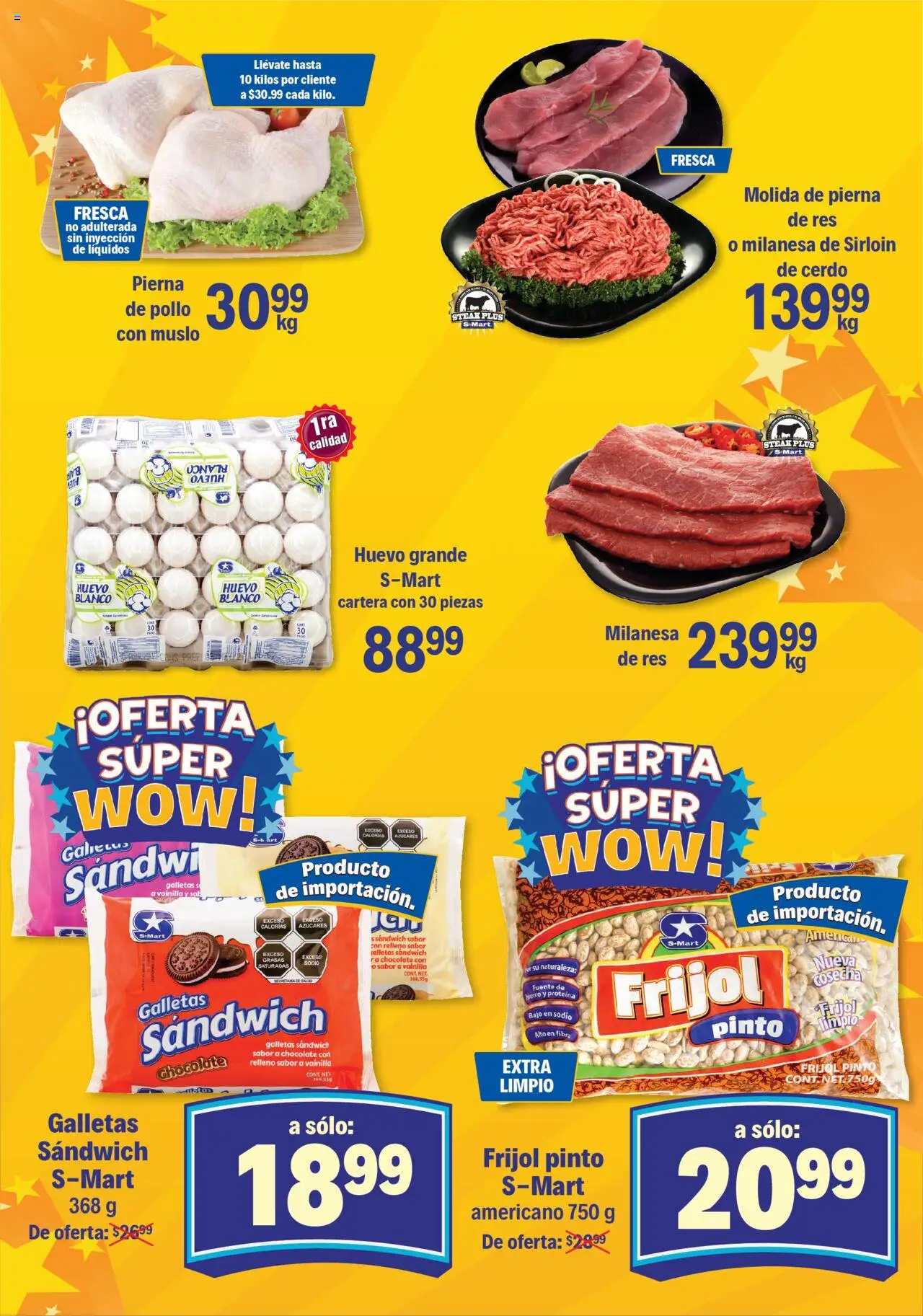 Nuevas ofertas de S-Mart válidas en toda la República Mexicana desde el 16.09.2025. ¡Encuentra las mejores ofertas en S-Mart - Folleto - Juarez! | Página: 3 | Productos: Milanesa, Chocolate, Res, Galletas