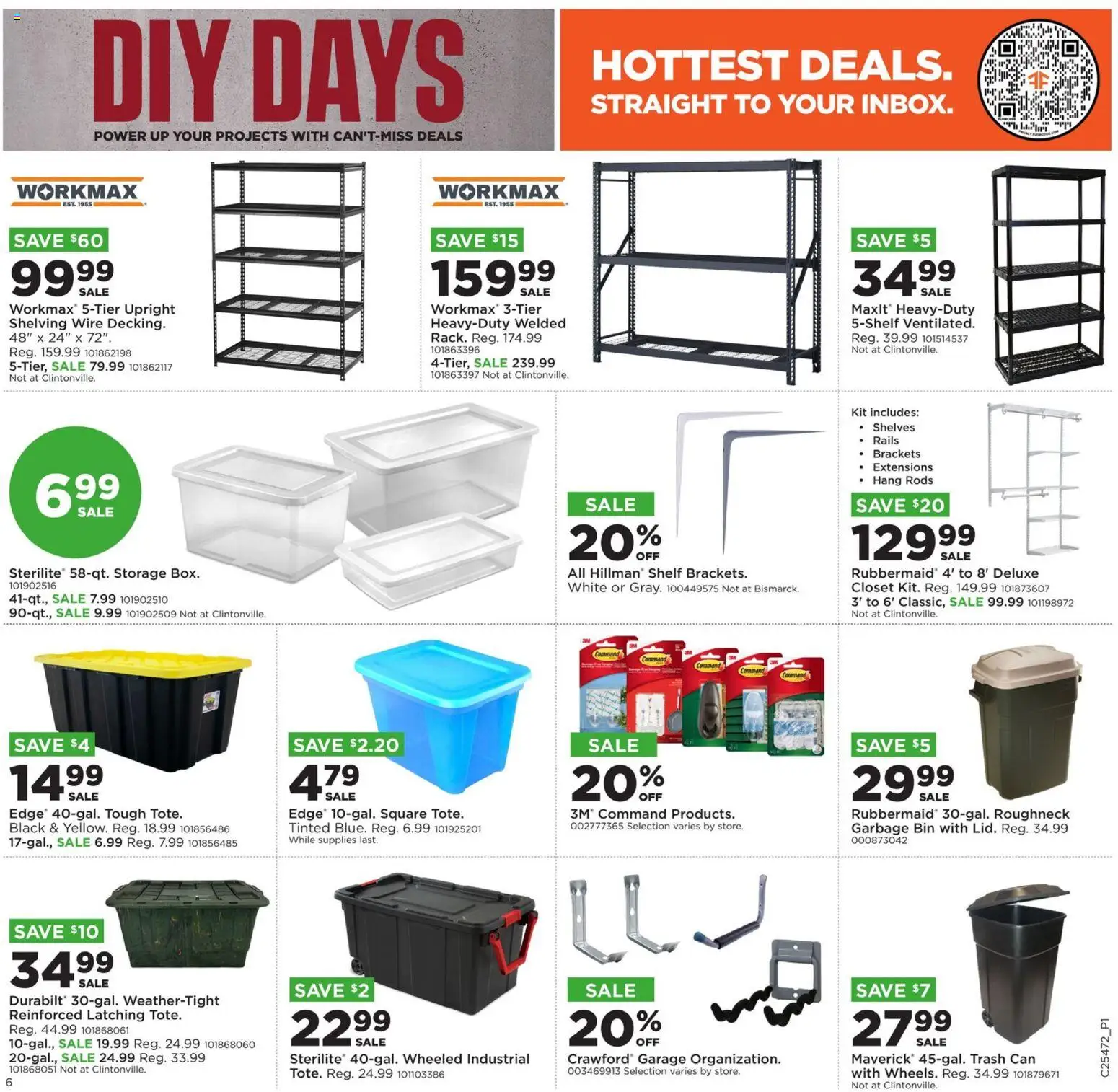Mills Fleet Farm DIY Days - valid from 20.11.2025 | Page: 6 | Products: Shelf, Wire, Closet