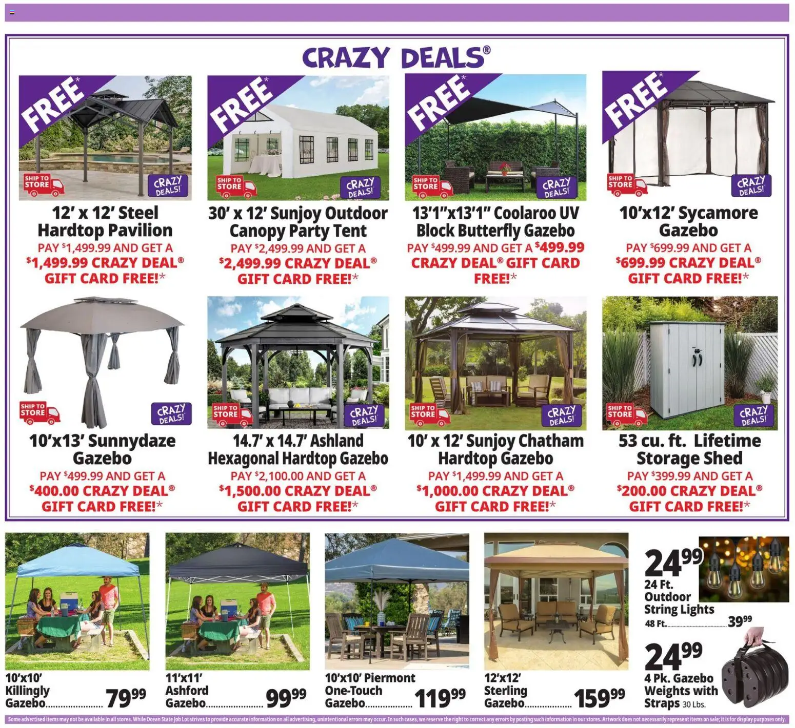 Ocean State Job Lot Weekly Ad - valid from 09.04.2026 | Page: 16 | Products: Tent