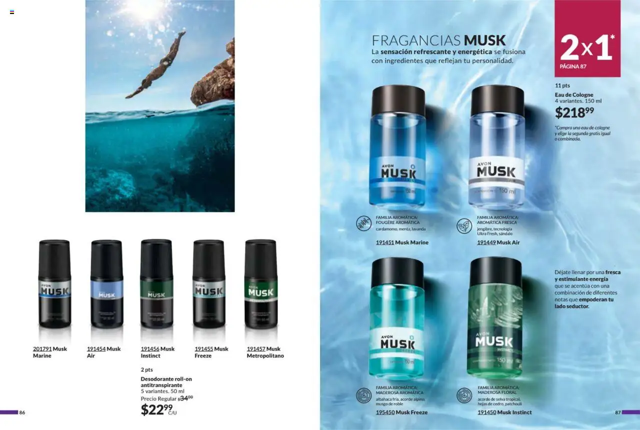 Nuevas ofertas de AVON válidas en toda la República Mexicana desde el 11.07.2025. ¡Encuentra las mejores ofertas en AVON campaña 11 2025! | Página: 45 | Productos: Desodorante, Antitranspirante