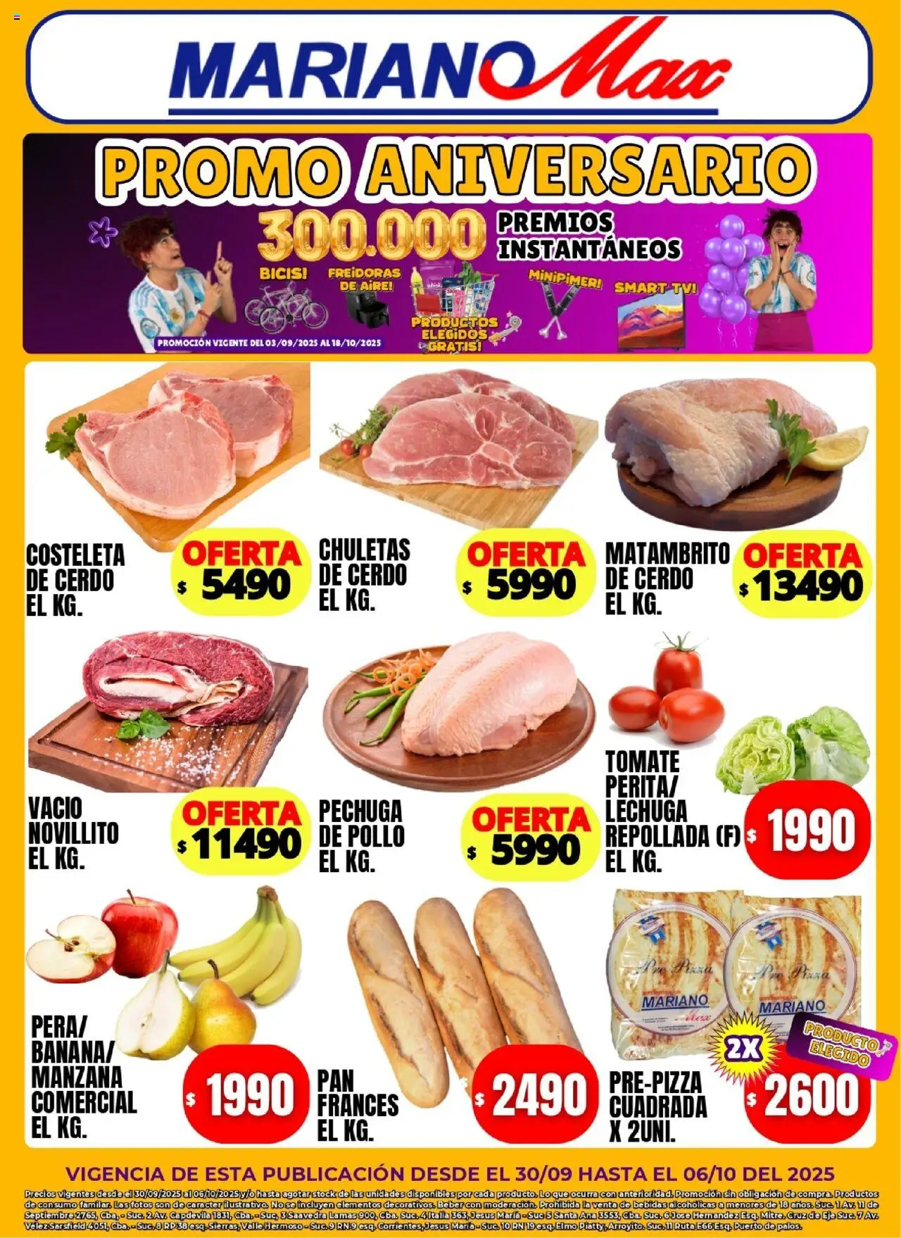 Mariano Max - Catálogo │ válido desde el 30.09.2025 | Página: 3 | Productos: Pollo, Tomate, Lechuga, Cerdo