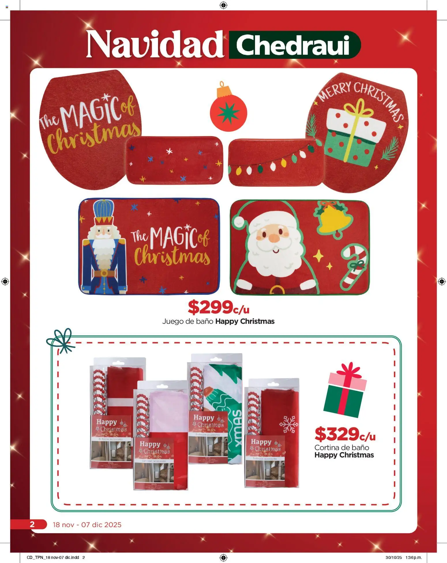 Nuevas ofertas de Chedraui válidas en toda la República Mexicana desde el 18.11.2025. ¡Encuentra las mejores ofertas en Chedraui folleto Navidad! | Página: 2 | Productos: Juego, Baño