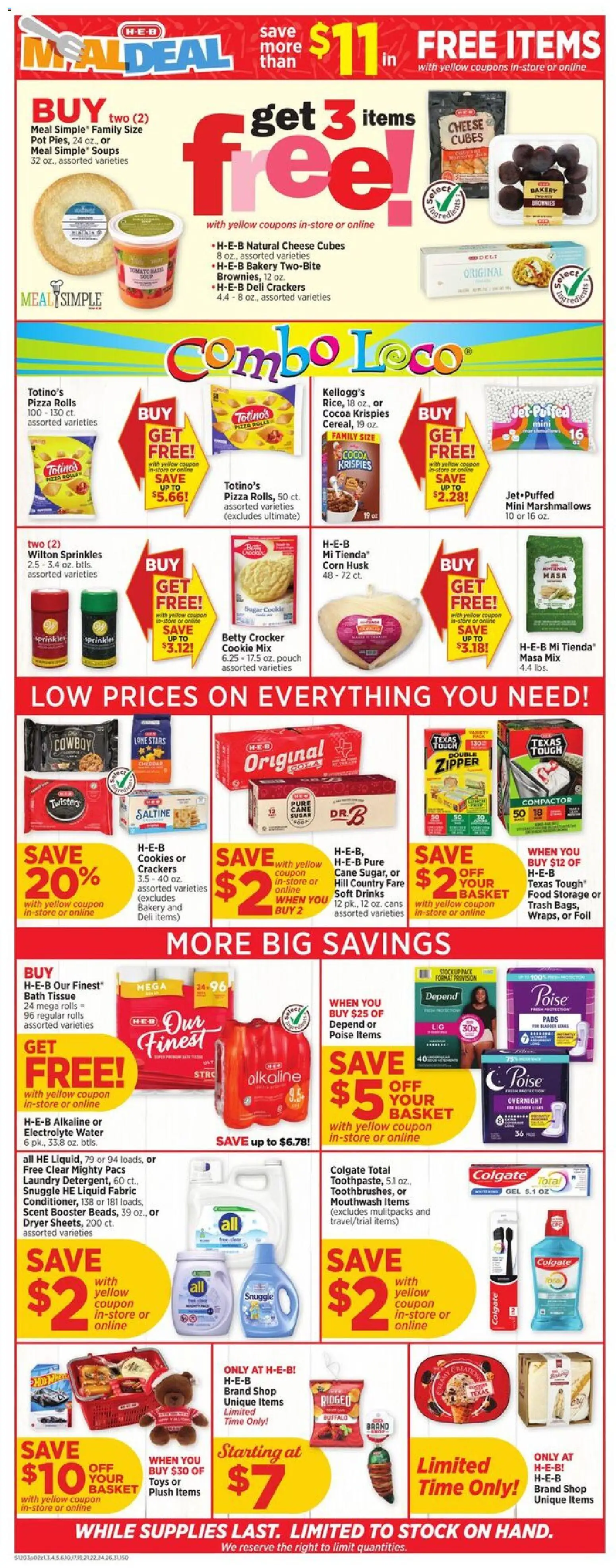 H-E-B Weekly Ad - valid from 03.12.2025 | Page: 2 | Products: Bakery, Corn, Basket, Mouthwash