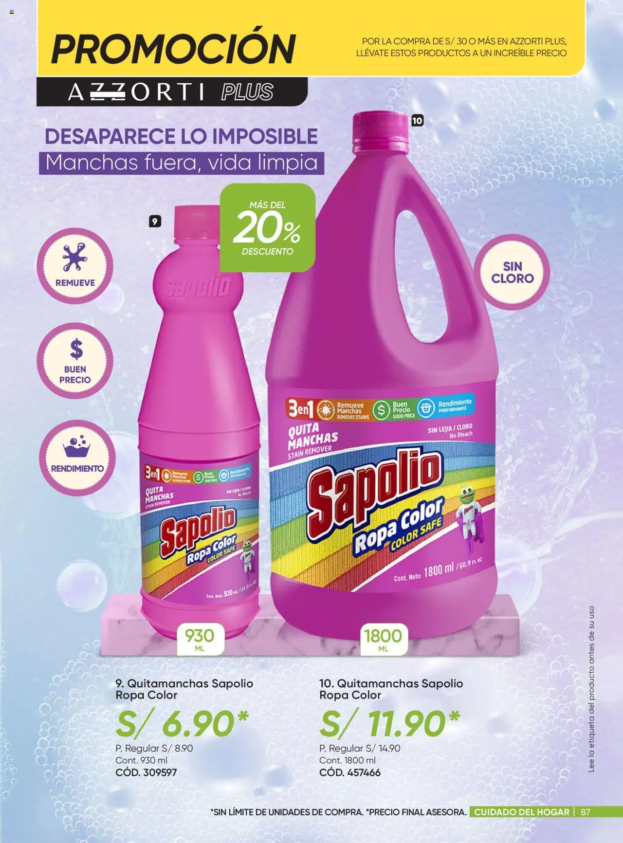 Catálogo Azzorti válido desde 18.08.2025 | Página: 87 | Productos: Quitamanchas, Ropa
