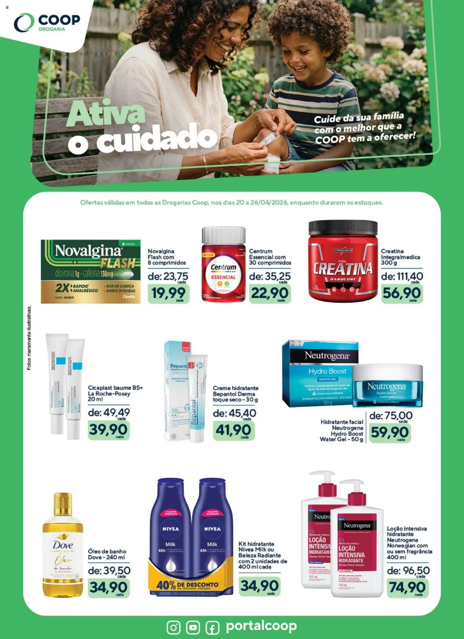 Coop Folheto - válido de 20.04.2026 | Página: 1 | Produtos: Creatina, Fragrância, Creme, Dove