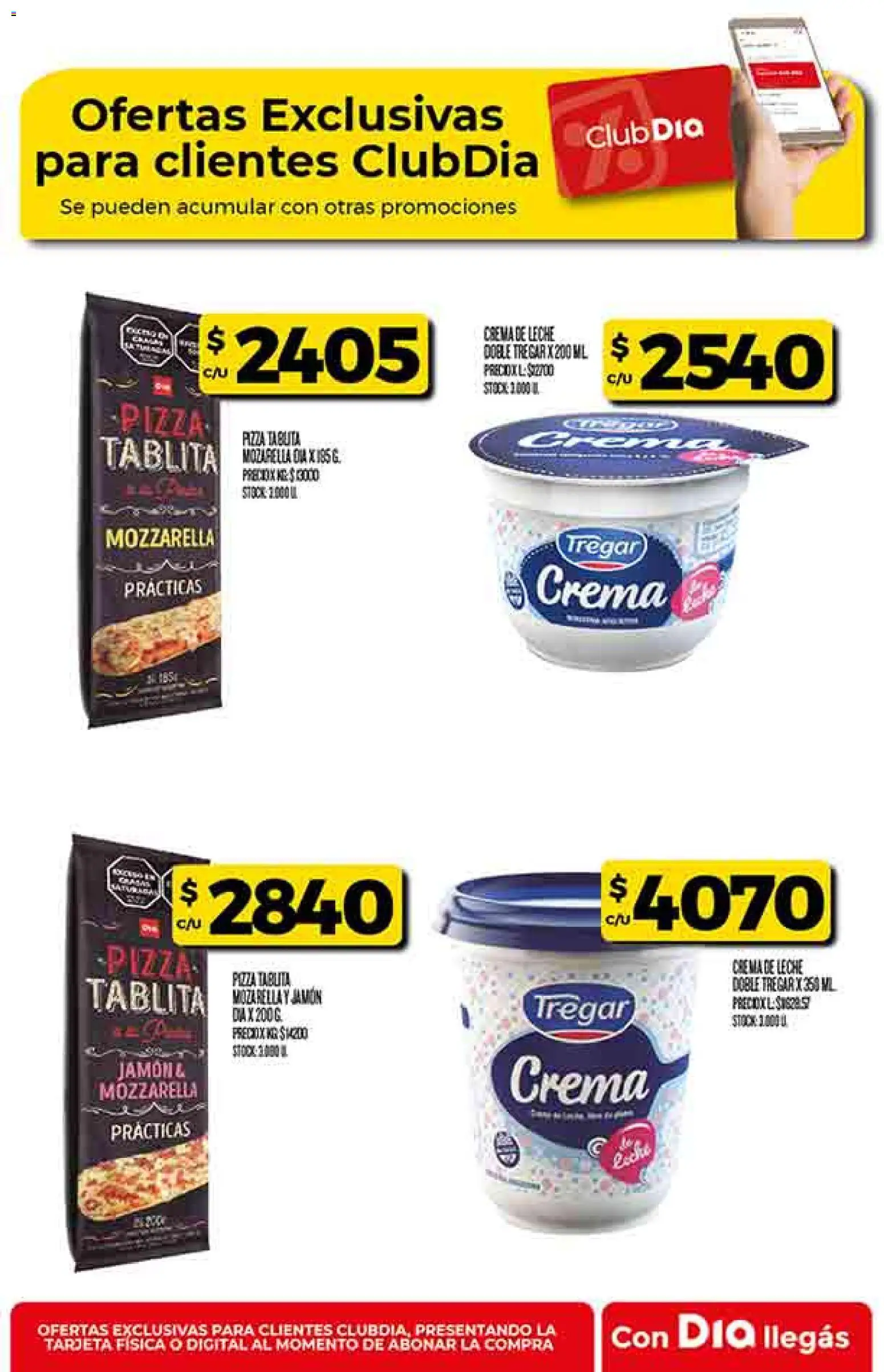 Dia - Ofertas - Salta y Jujuy │ válido desde el 10.12.2025 | Página: 40 | Productos: Crema de leche, Jamón, Pizza, Crema