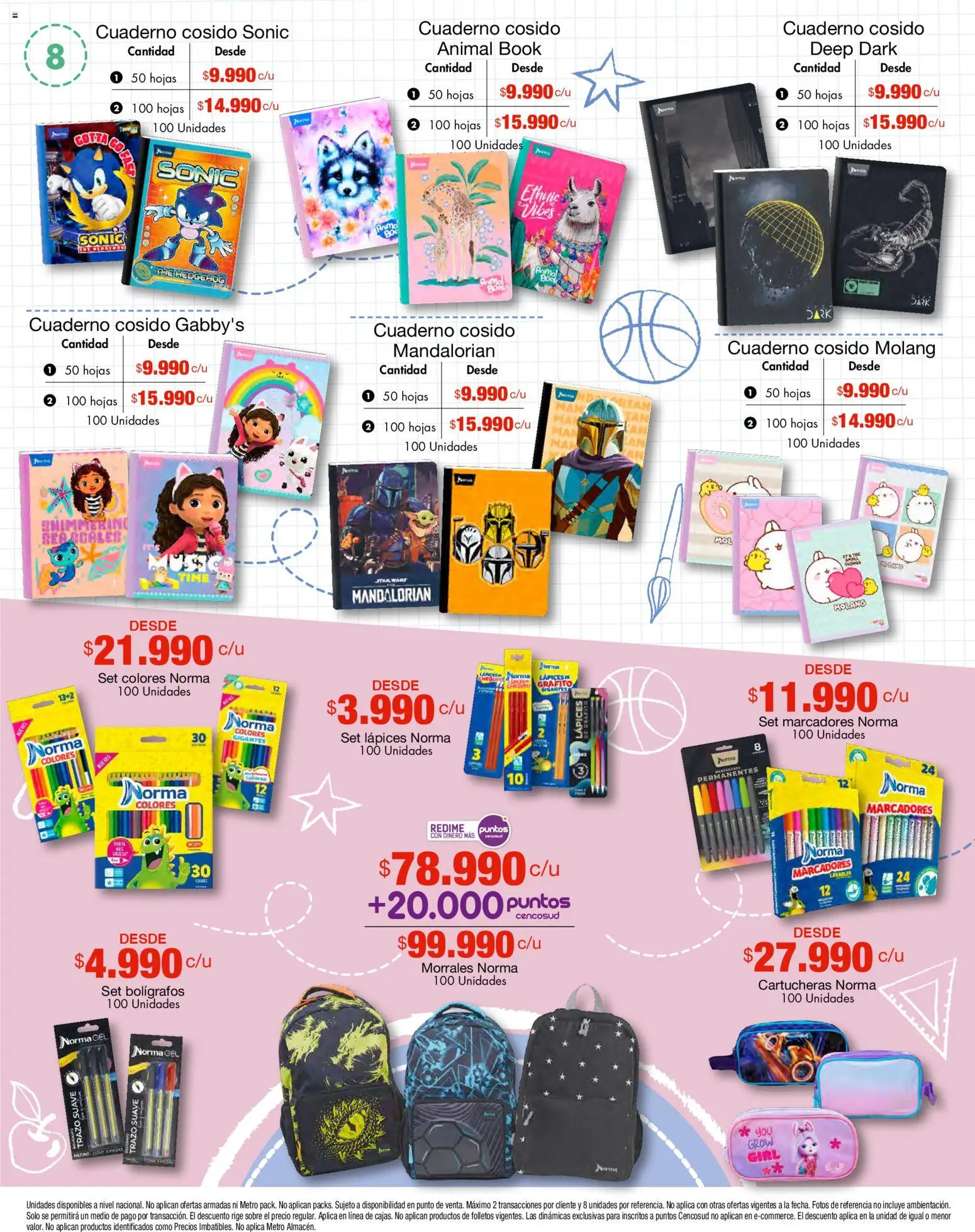 Metro revista - valida desde el 14.01.2026 | Página: 8 | Productos: Sobre, Cuaderno