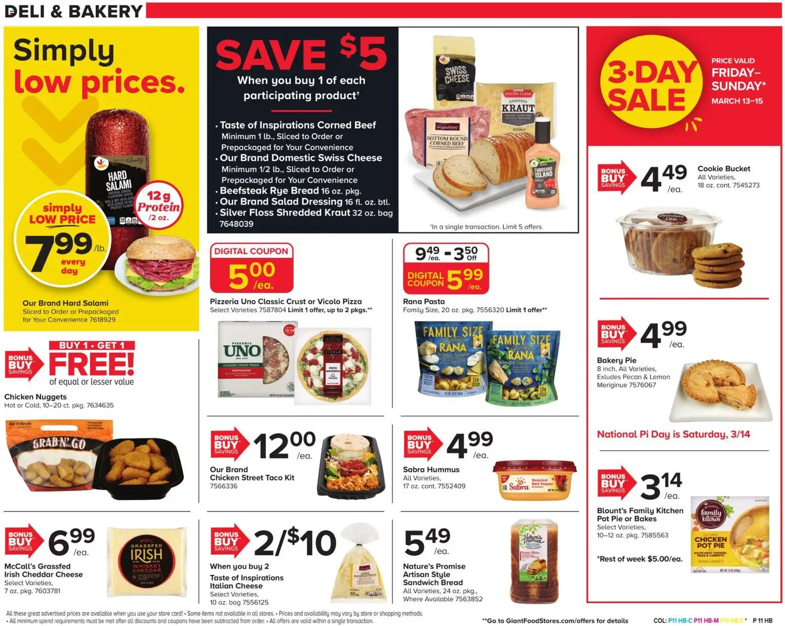Giant Weekly Ad - valid from 13.03.2026 | Page: 16 | Products: Bread, Salami, Pizza, Beef