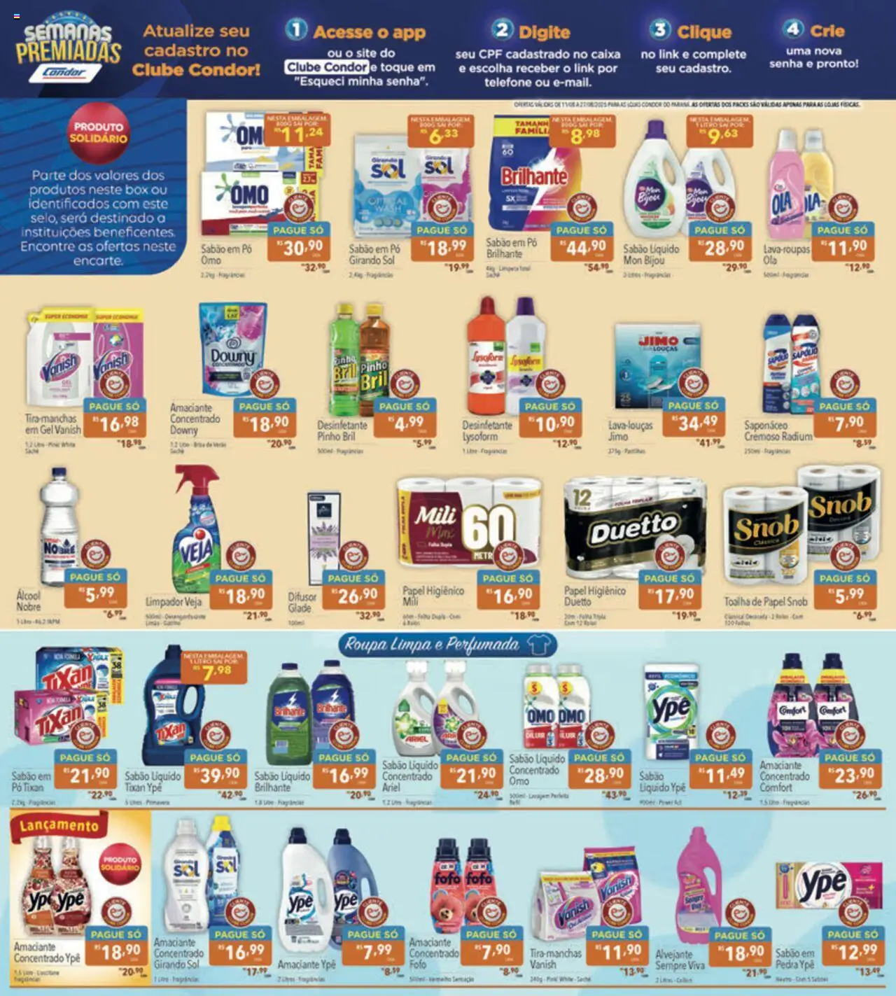 Supermercados Condor Folheto - válido de 11.08.2025 | Página: 22 | Produtos: Acém, Caixa, Telefone, Papel higiênico