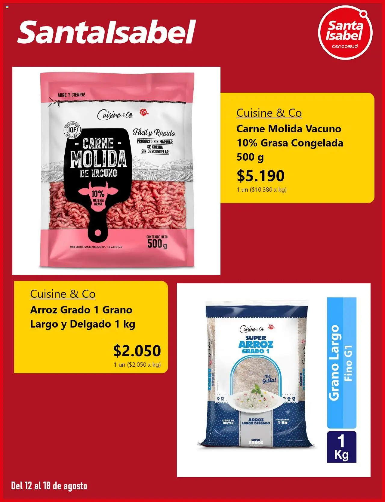 Santa Isabel ofertas  │ válido desde el 12.08.2025 | Página: 2 | Productos: Cocina, Arroz