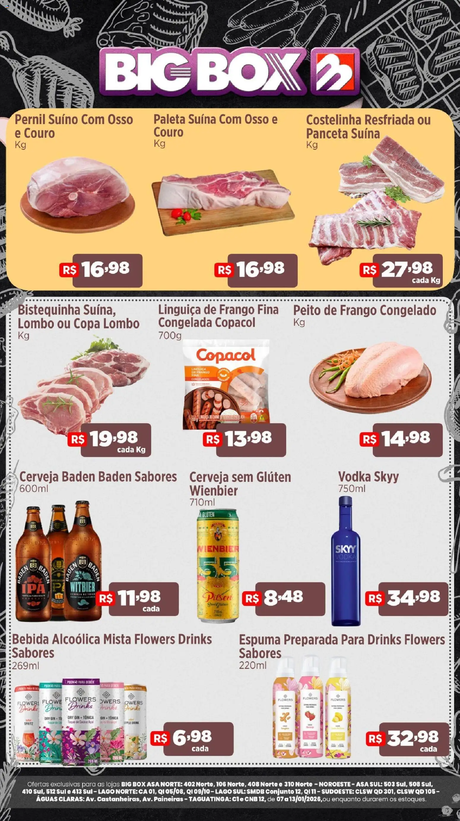 Big Box Folheto - válido de 07.01.2026 | Página: 3 | Produtos: Pó, Cerveja, Bebida, Peito de frango