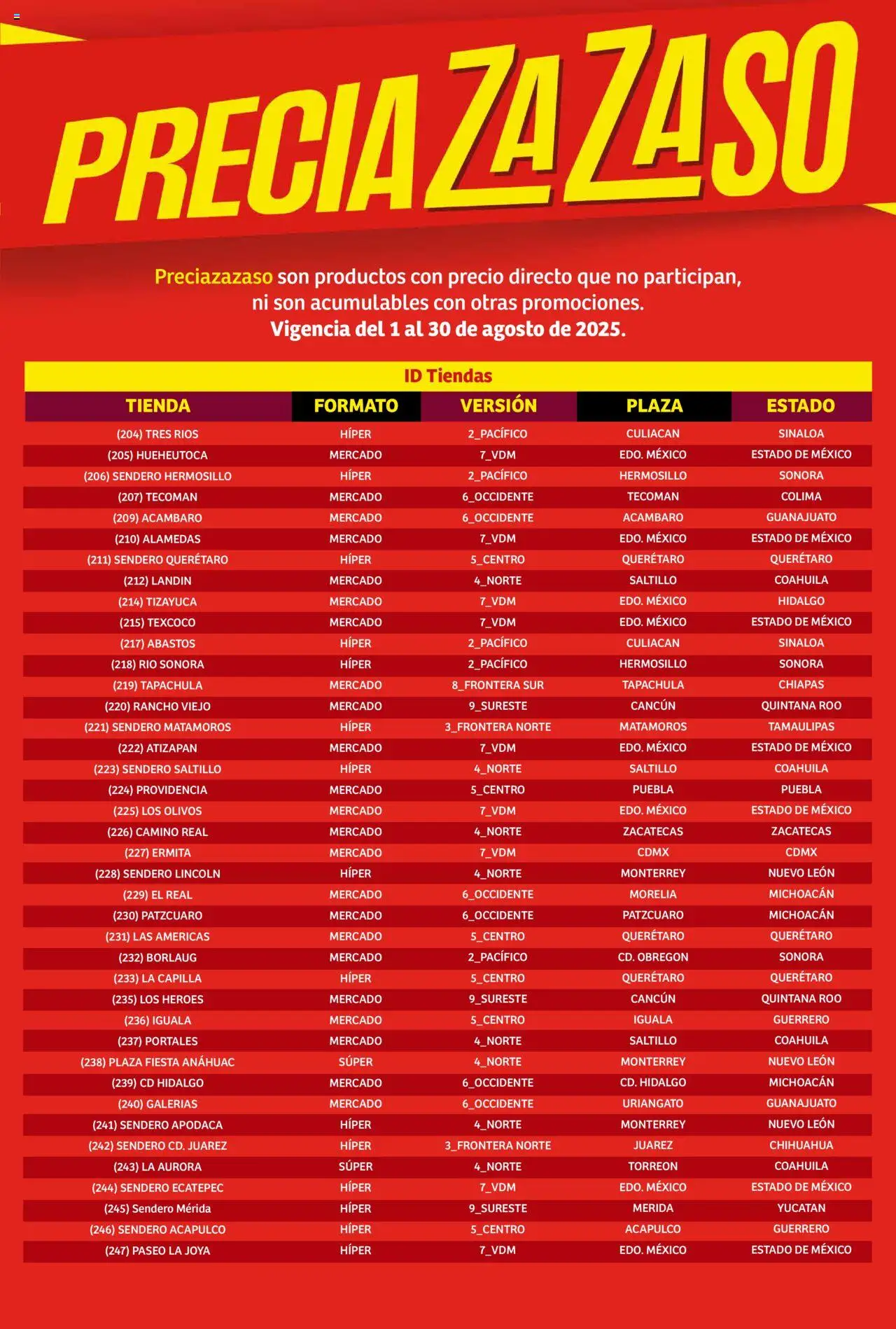 Nuevas ofertas de Soriana válidas en toda la República Mexicana desde el 01.08.2025. ¡Encuentra las mejores ofertas en Soriana - Catálogo Preciazazaso Mercado Nacional! | Página: 253