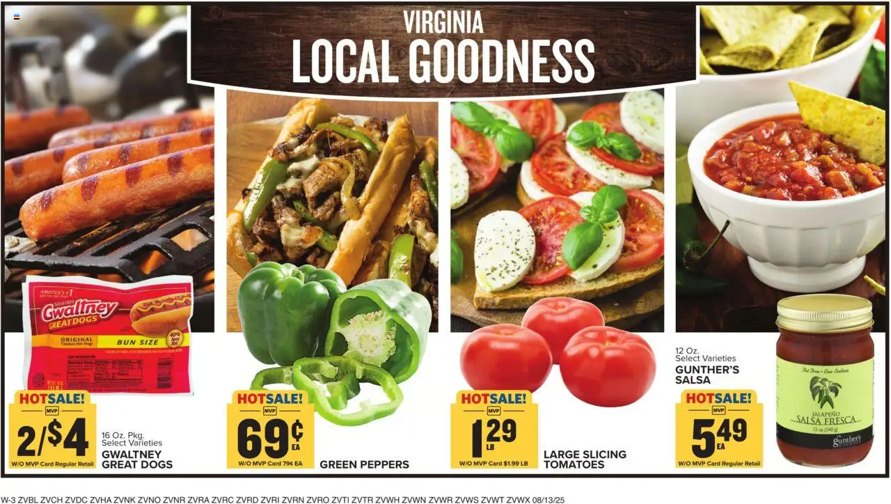 Food Lion Weekly Ad - valid from 13.08.2025 | Page: 17 | Products: Peppers, Tomatoes, Hot Dogs