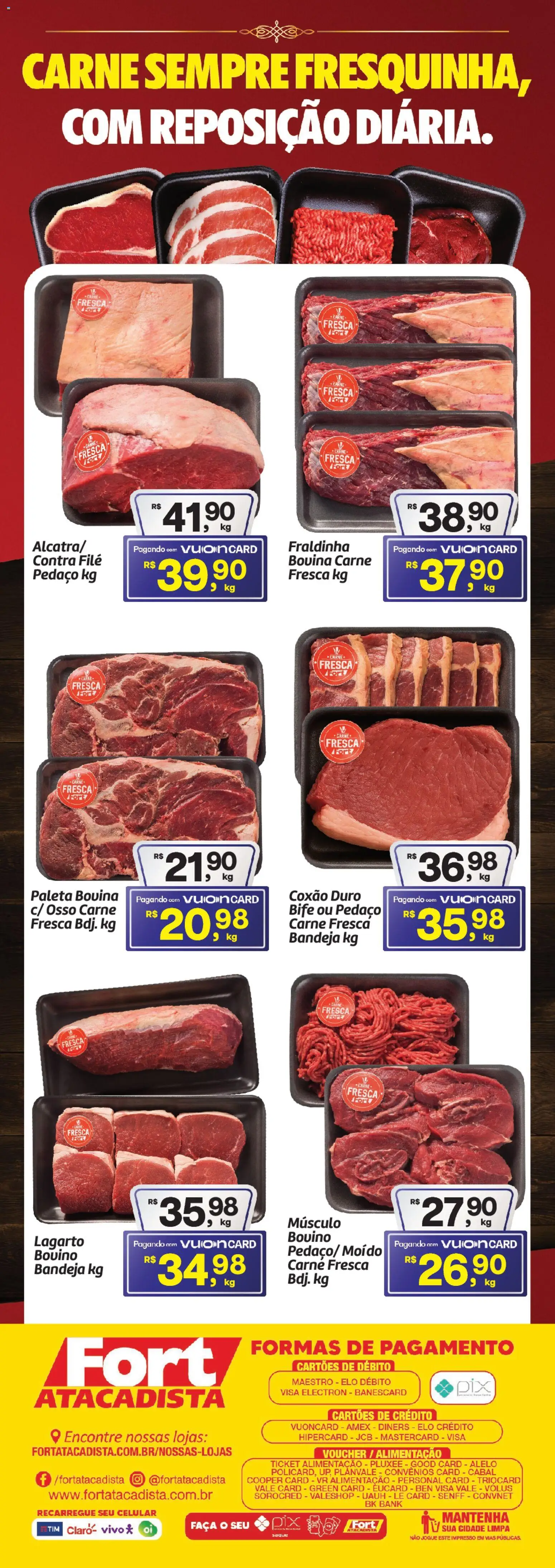 Fort Atacadista Folheto - válido de 24.10.2025 | Página: 2 | Produtos: Contra filé, Faca, Carne, Bandeja