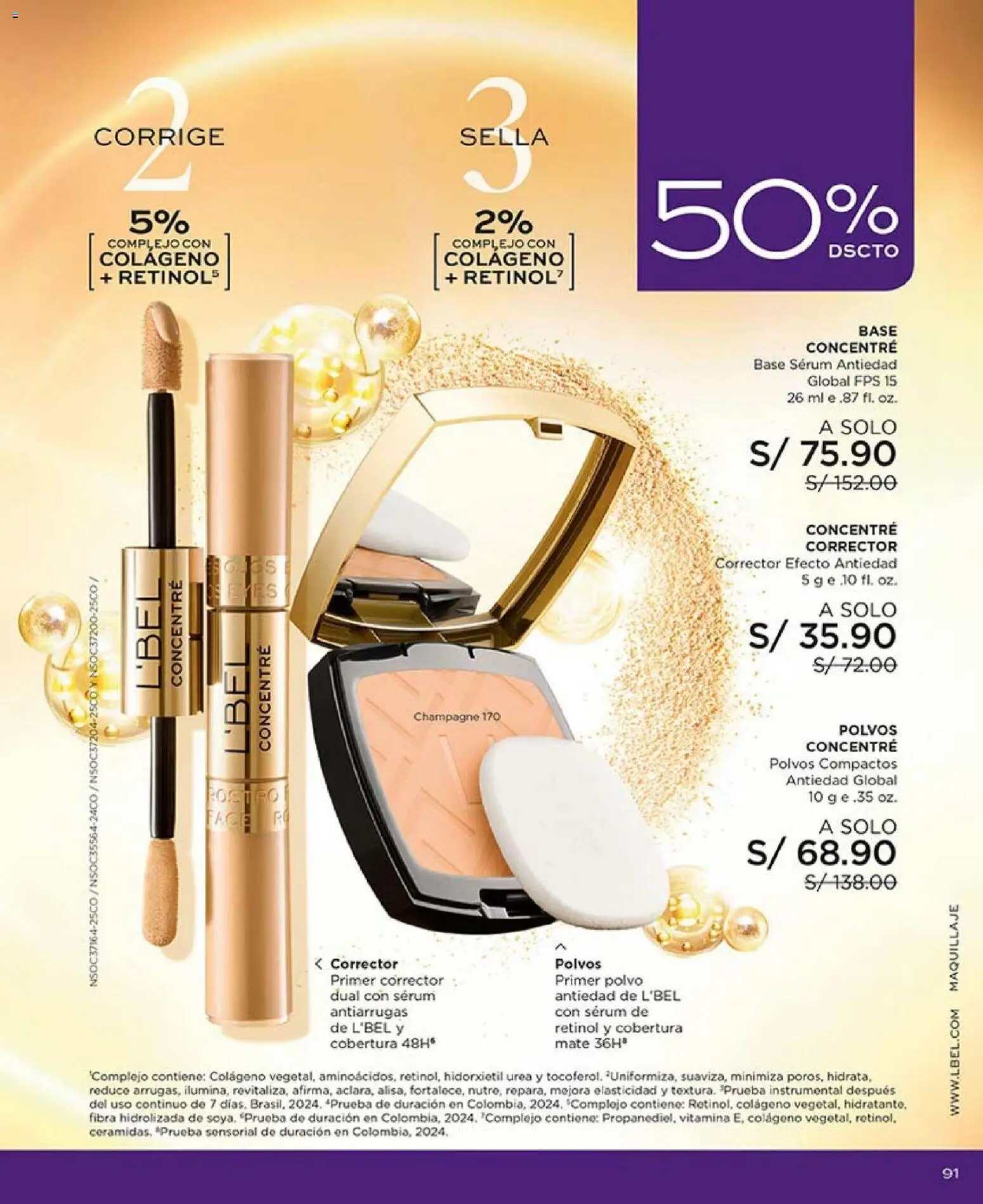 Catálogo L'Bel válido desde 17.01.2026 | Página: 91 | Productos: Maquillaje, Corrector, Polvo