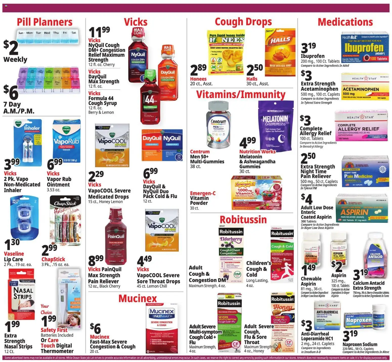 Ocean State Job Lot Weekly Ad - valid from 13.11.2025 | Page: 12 | Products: Vitamin, Powder, Lemon, Thermometer