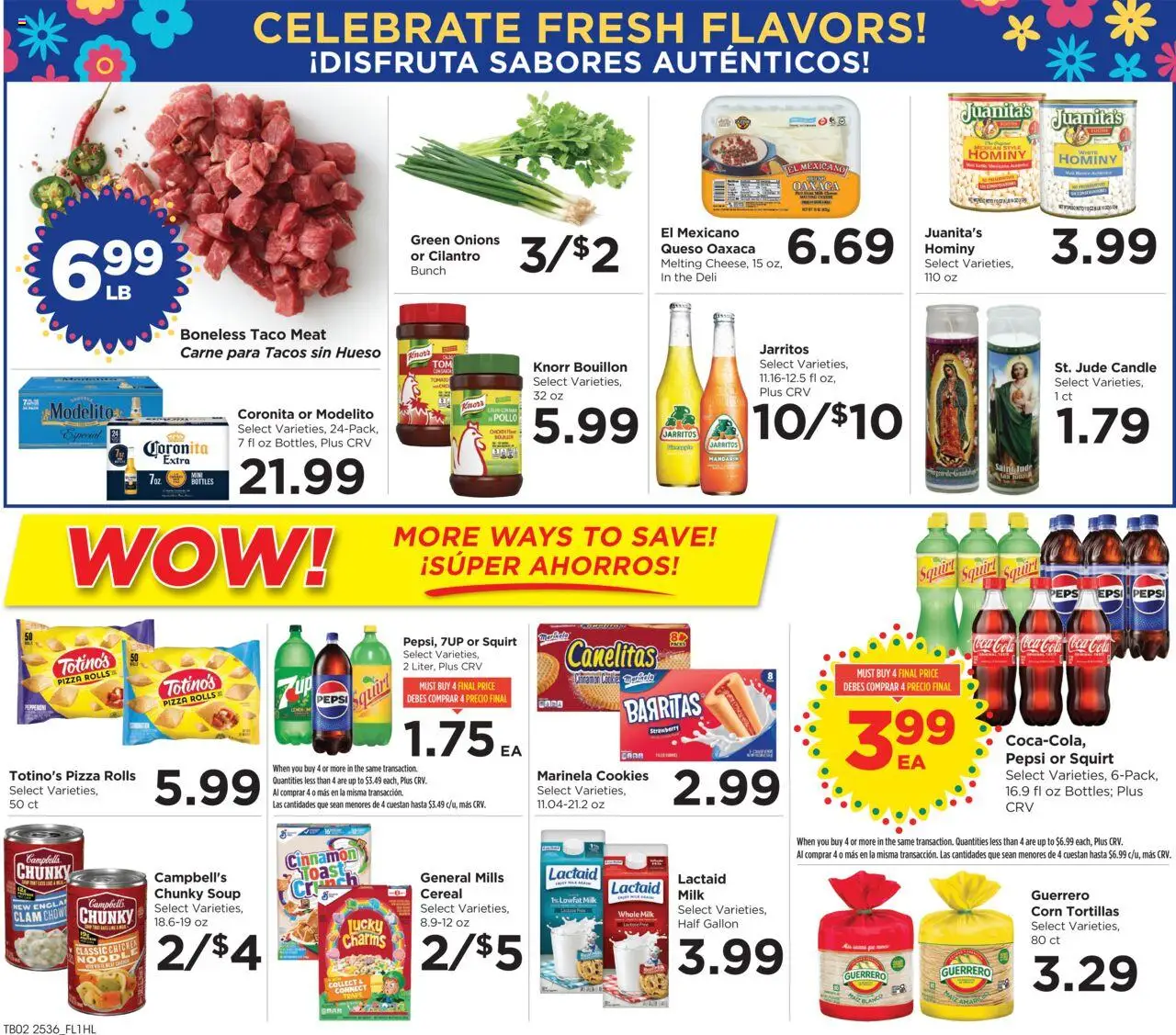 Food 4 Less Weekly Ad - valid from 08.10.2025 | Page: 4 | Products: Corn, Milk, Pizza, Cookies