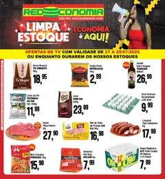 RedEconomia Folheto - válido de 27.07.2025 | Página: 1 | Produtos: Salsicha, Ovos, Café, Leite em pó