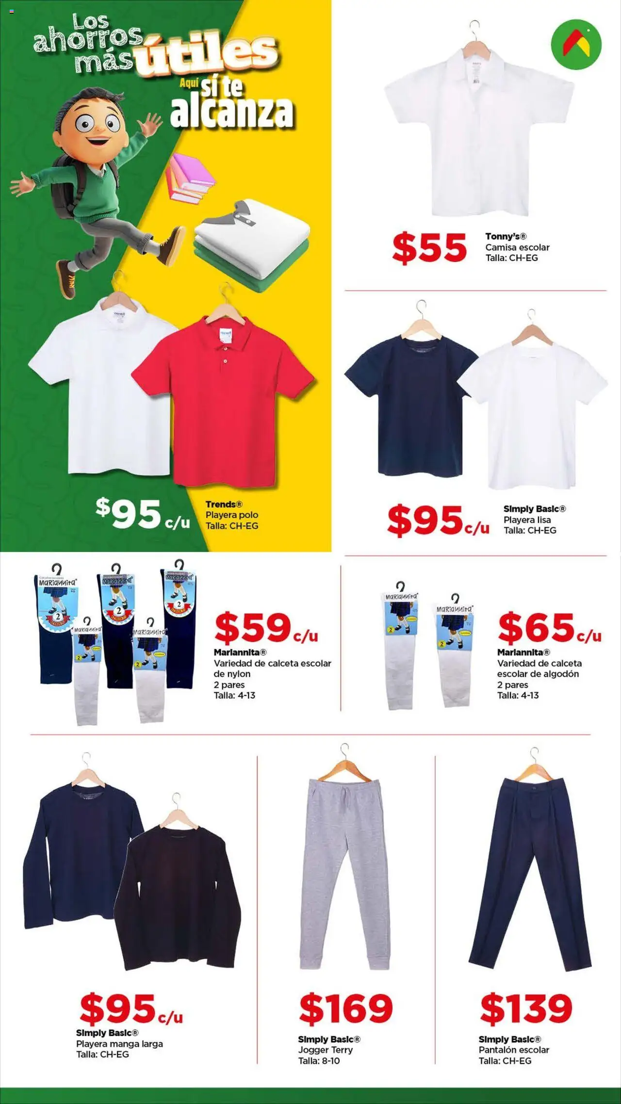 Nuevas ofertas de Bodega Aurrerá válidas en toda la República Mexicana desde el 24.07.2025. ¡Encuentra las mejores ofertas en Bodega Aurrerá - Folleto Los ahorros más útiles! | Página: 6 | Productos: Camisa, Manga, Algodón, Playera