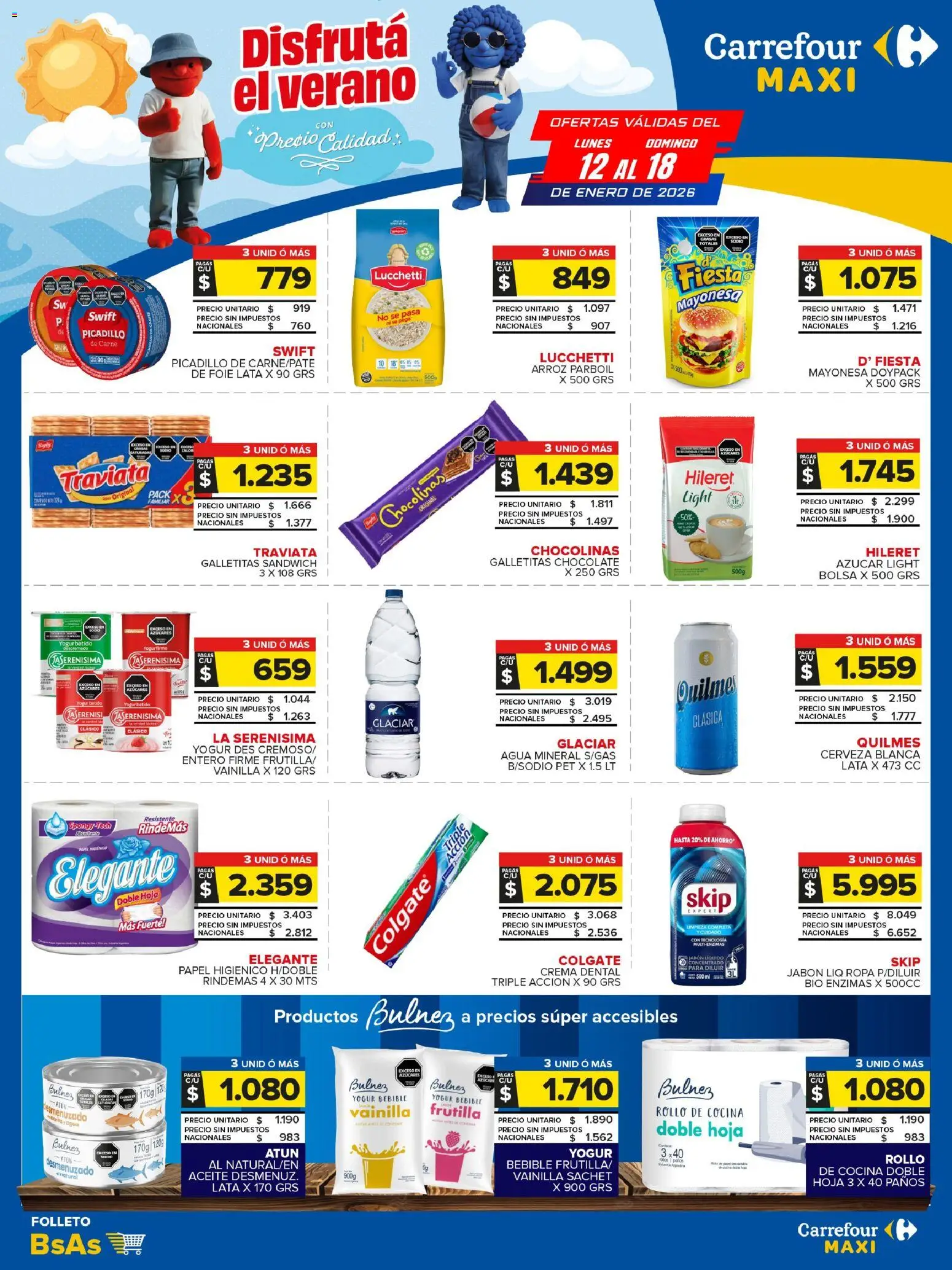 Carrefour Maxi catálogo │ válido desde el 12.01.2026 | Página: 1 | Productos: Cocina, Frutilla, Mayonesa, Jabón