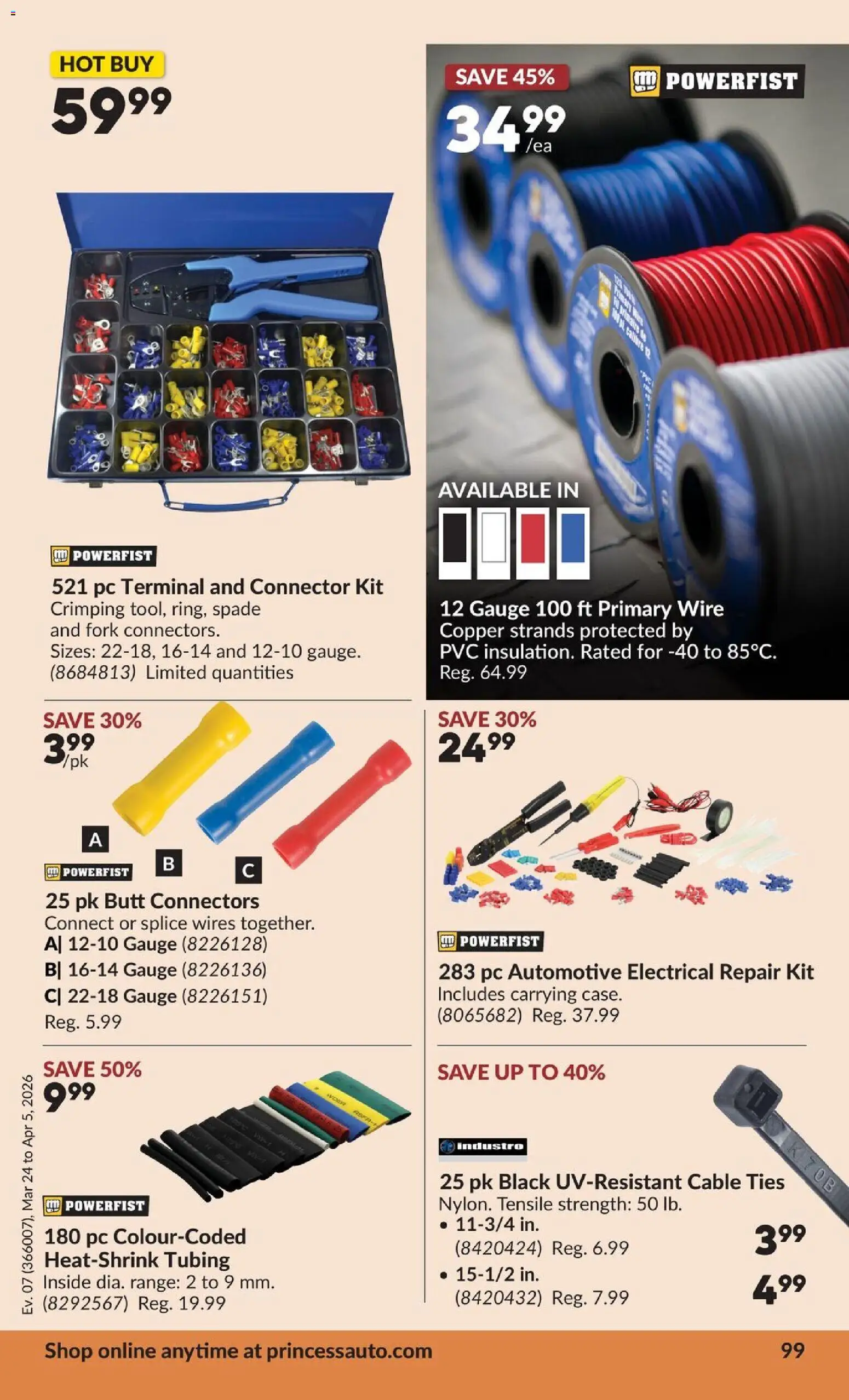 Princess Auto flyer valid from 24.03.2026 | Page: 107 | Products: PC, Cable, Connector