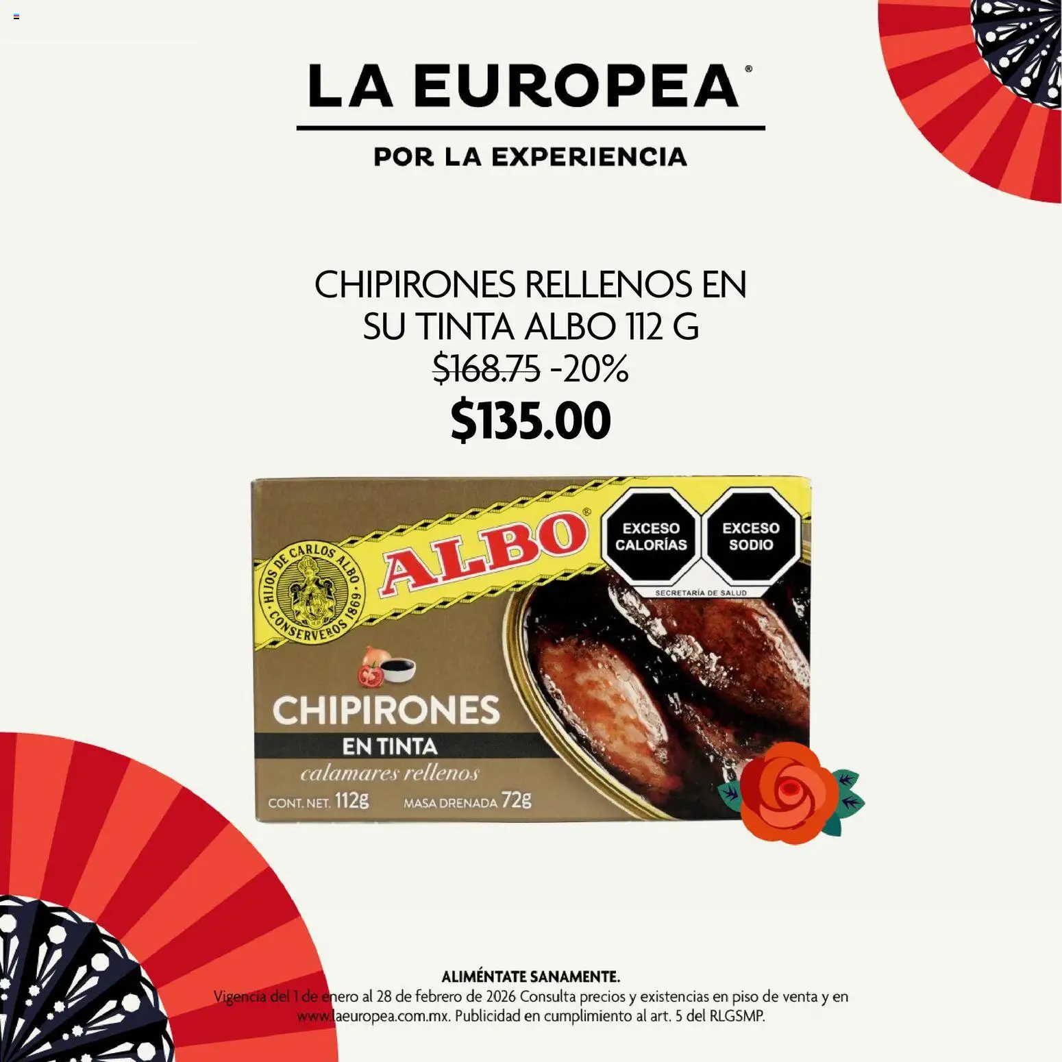 Nuevas ofertas de La Europea válidas en toda la República Mexicana desde el 01.01.2026. ¡Encuentra las mejores ofertas en La Europea catálogo De España a tu mesa! | Página: 6