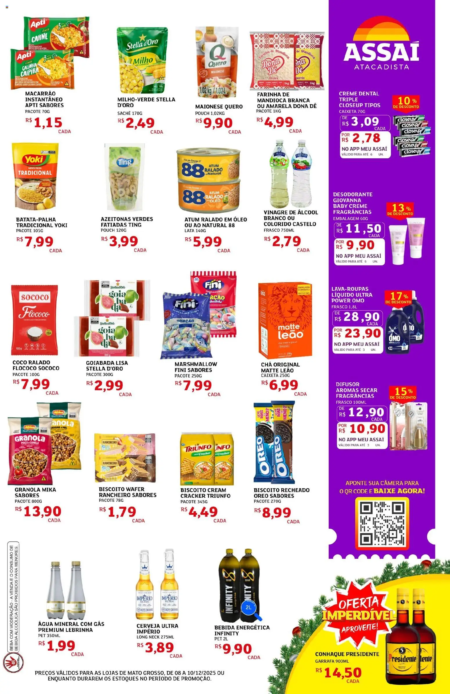 Assaí Atacadista Folheto - válido de 08.12.2025 | Página: 3 | Produtos: Azeitonas, Lente, Batata palha, Maionese
