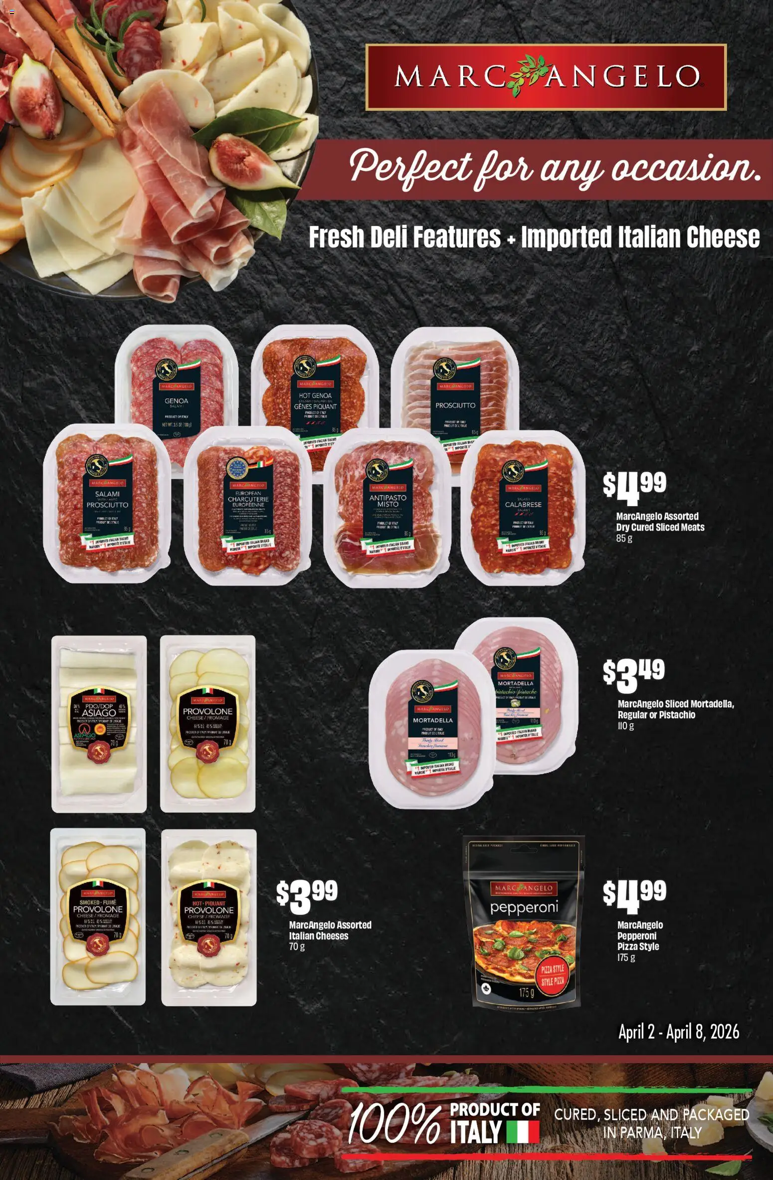 FreshCo flyer valid from 02.04.2026 | Page: 14 | Products: Cheese, Salami, Pizza
