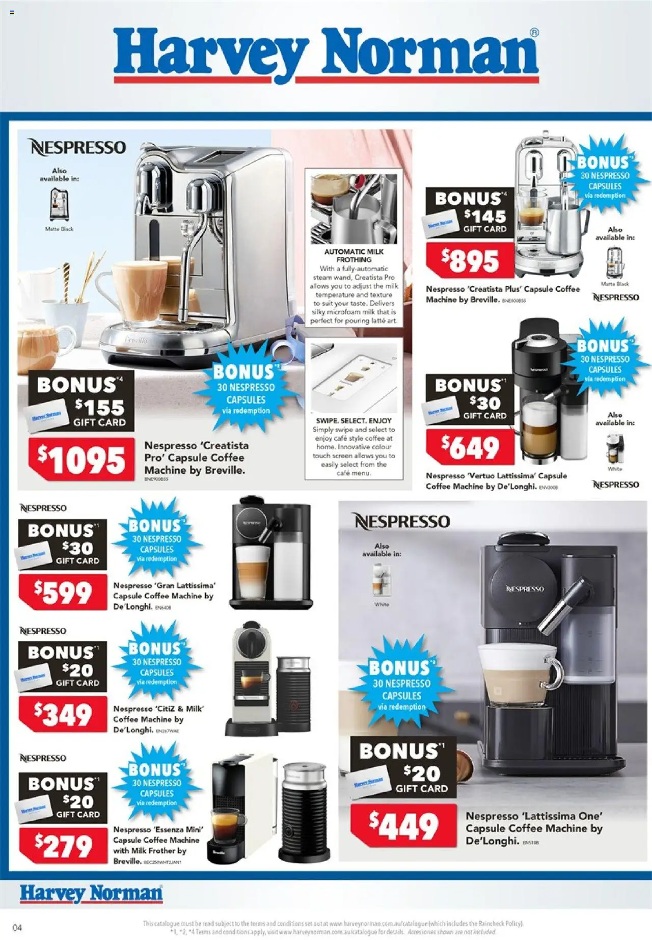 Harvey Norman catalogue - valid from 18.10.2025 | Page: 4 | Products: Milk, Coffee, Suit, Accessories