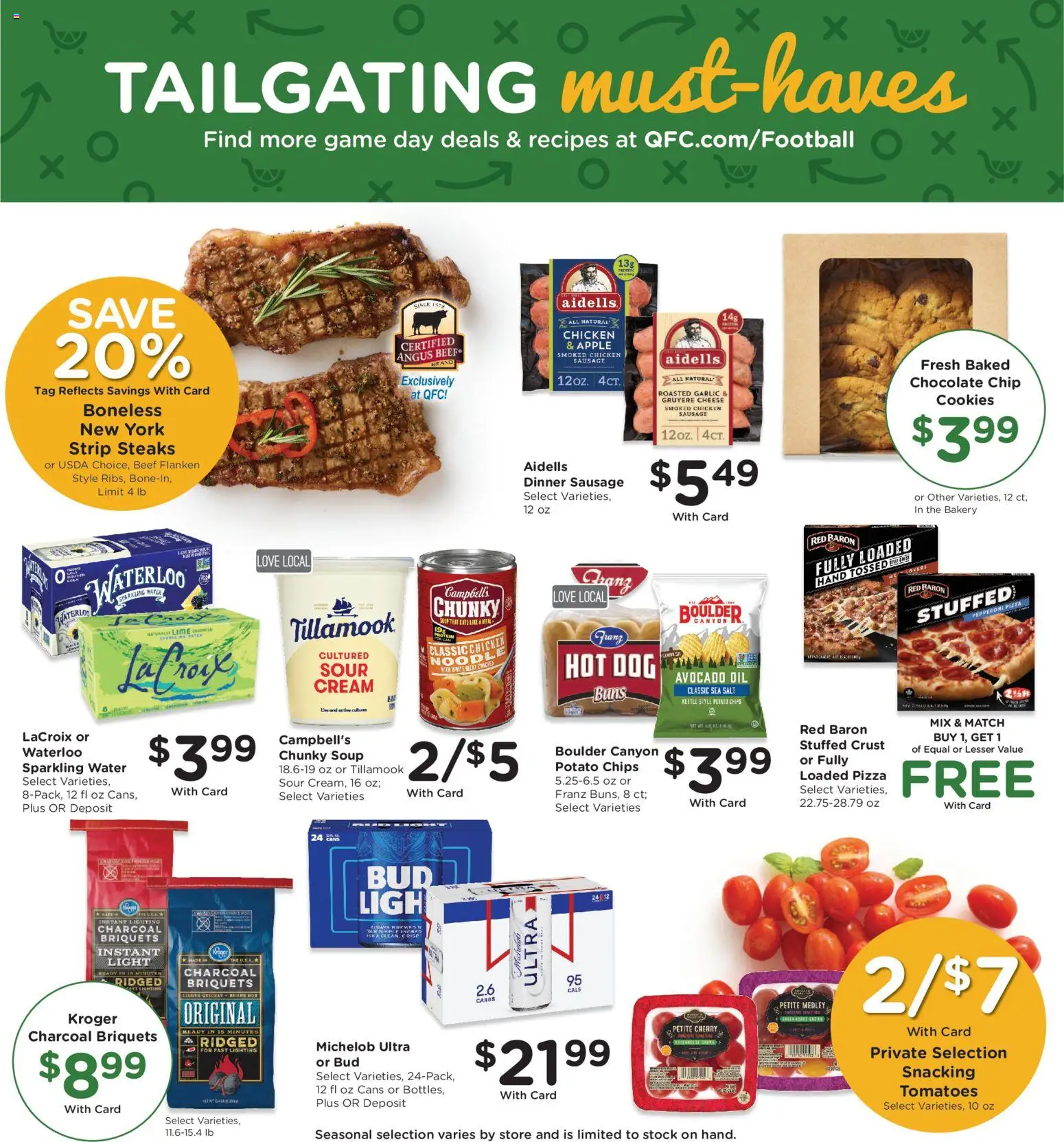 QFC Weekly Ad - OR - valid from 07.01.2026 | Page: 6 | Products: Cheese, Tomatoes, Sausage, Kettle