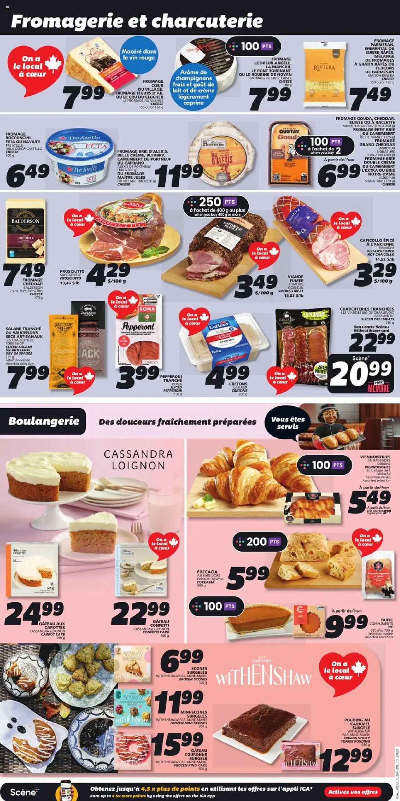 IGA flyer valid from 09.10.2025 | Page: 10 | Products: Carrot, Cheese, Salami, Pork