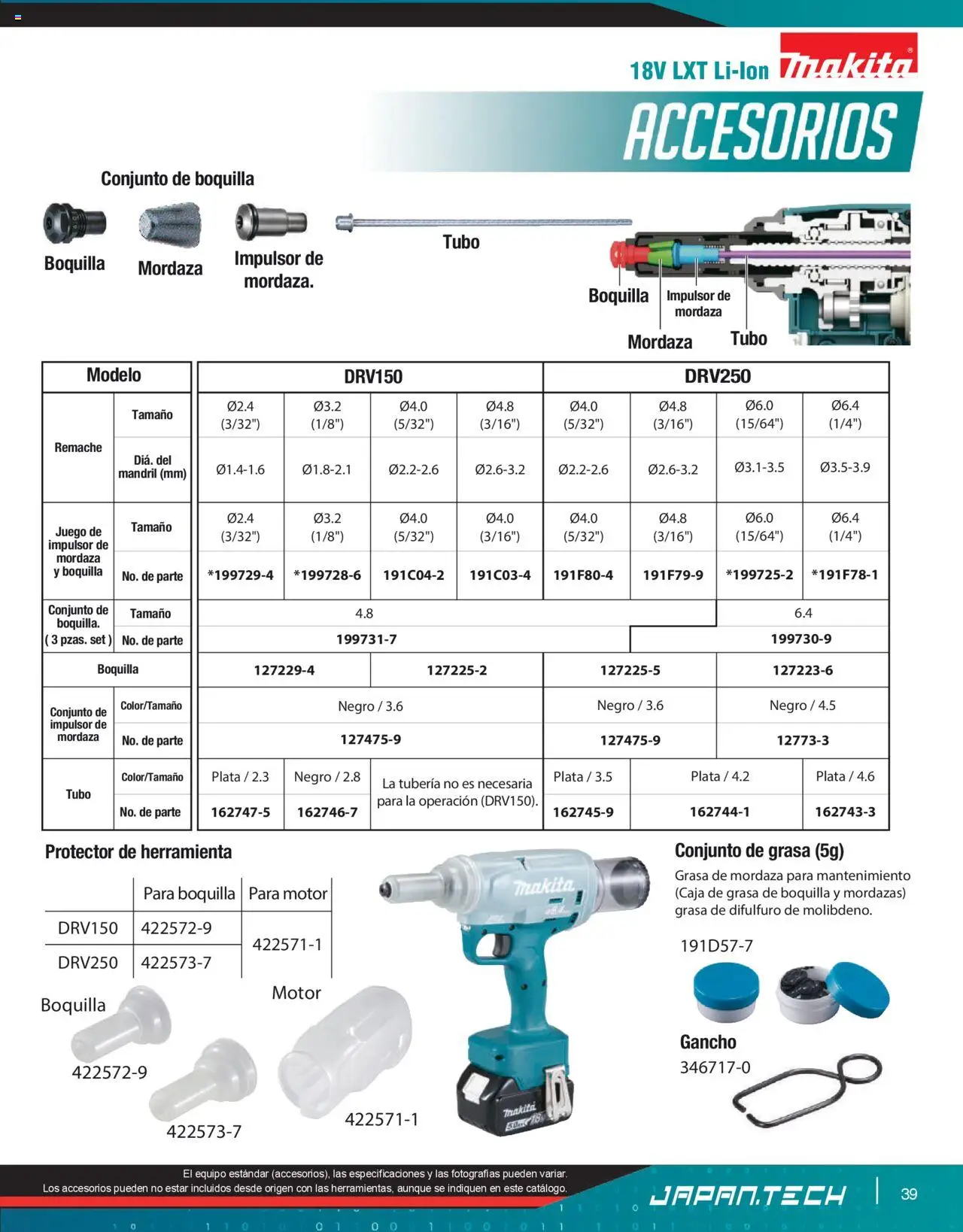 Nuevas ofertas de Makita válidas en toda la República Mexicana desde el 07.10.2024. ¡Encuentra las mejores ofertas en Makita catálogo Líneas de Ensamble! | Página: 39 | Productos: Juego, Remache, Conjunto, Caja