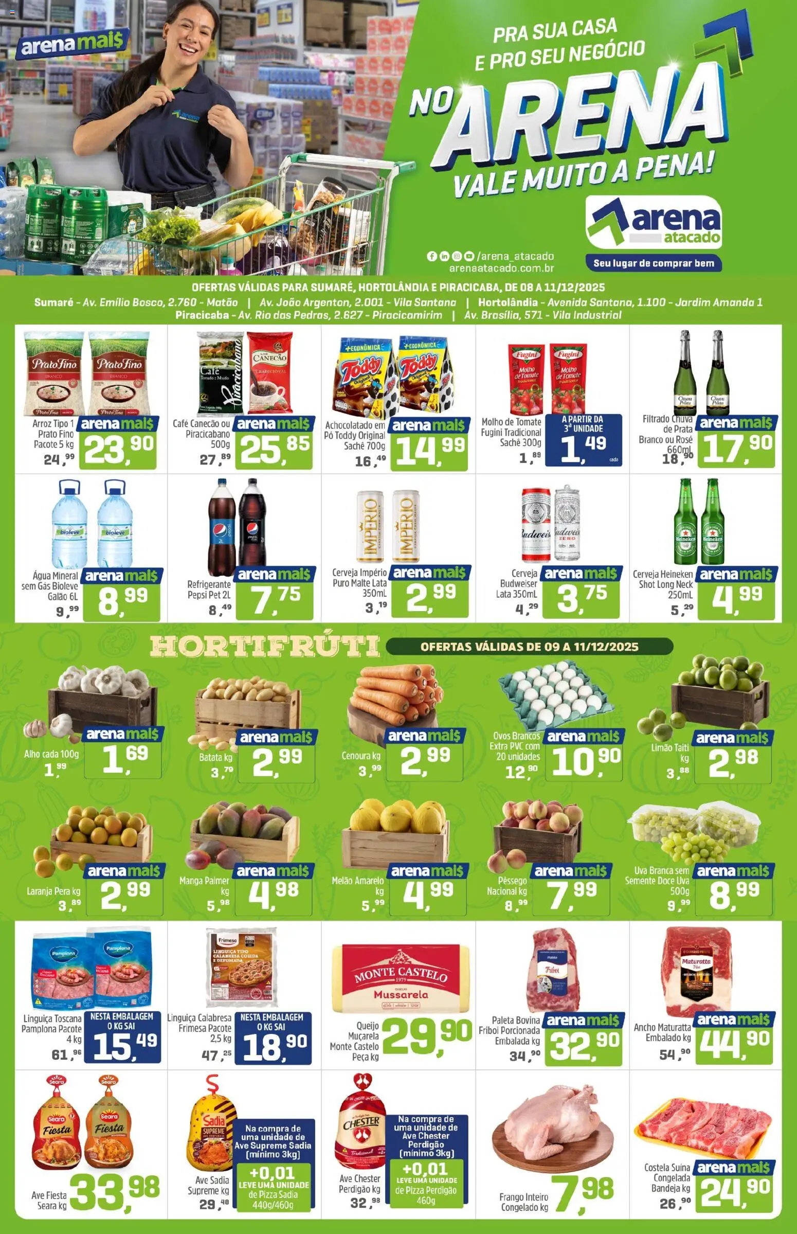 Arena Atacado Folheto - válido de 08.11.2025 | Página: 1 | Produtos: Ancho Maturatta, Melão, Pó, Refrigerante
