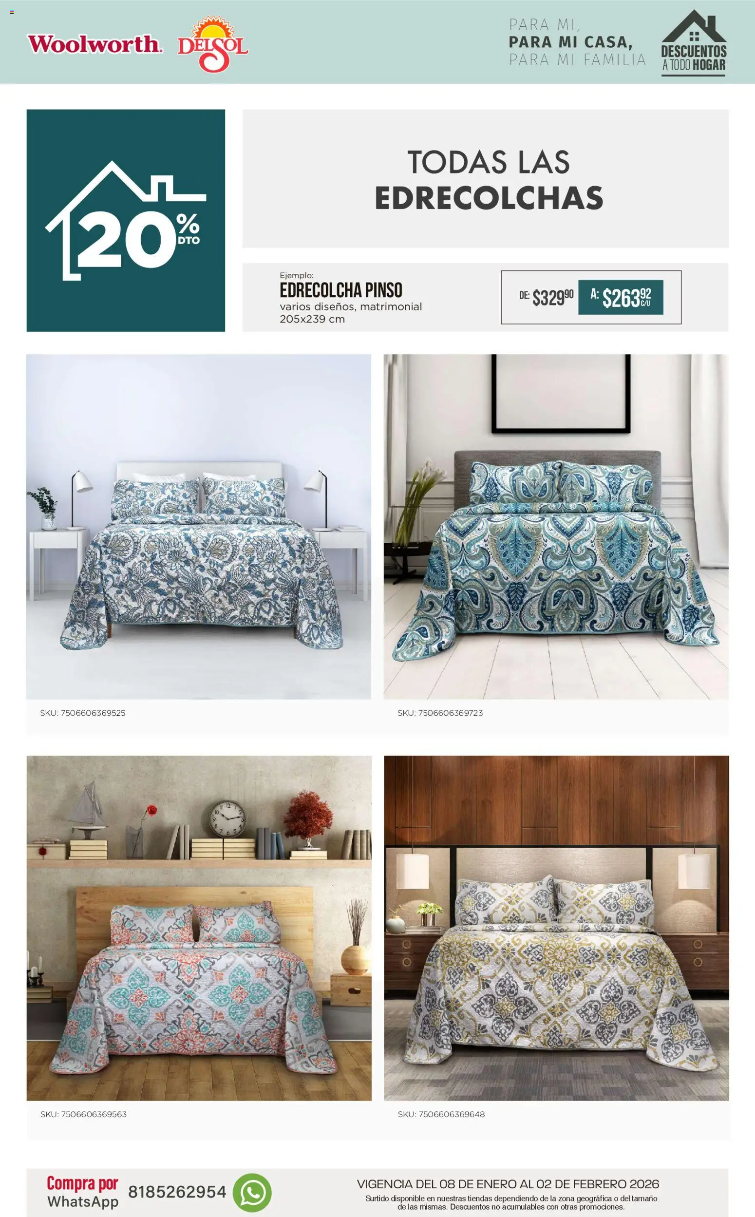 Nuevas ofertas de Del Sol y Woolworth válidas en toda la República Mexicana desde el 08.01.2026. ¡Encuentra las mejores ofertas en Del Sol y Woolworth catálogo Para mí, para mi casa, para mi familia! | Página: 20