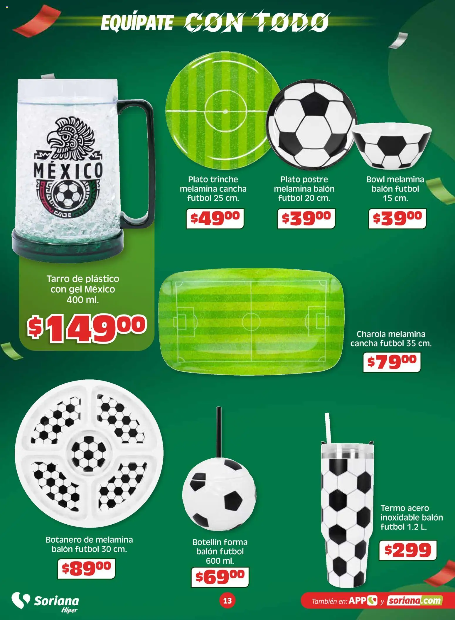 Nuevas ofertas de Soriana válidas en toda la República Mexicana desde el 26.03.2026. ¡Encuentra las mejores ofertas en Soriana En México apoyamos con todo Híper Nacional! | Página: 13 | Productos: Bowl, Termo