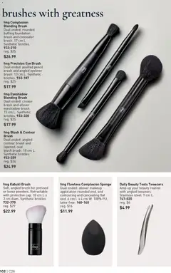 Preview of fmg Complexion Blending Brush, Dual ended: rounded buffing foundation brush and concealer brush. 17 cm L. Synthetic bristles. from shop Avon valid from 18.12.2025 | Page: 102 | Products: Concealer, Brush, Sponge, Eyeliner