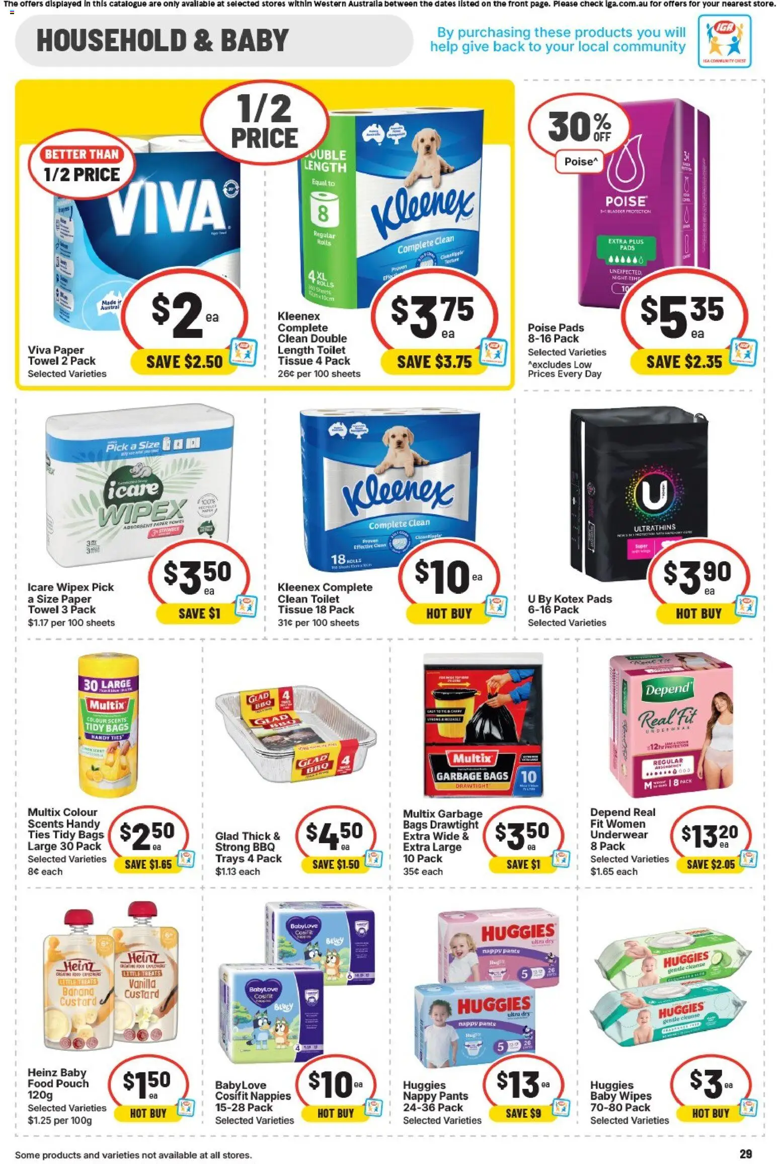 IGA catalogue - valid from 21.01.2026 | Page: 36 | Products: Toilet, Household, Garbage bags, Nappies