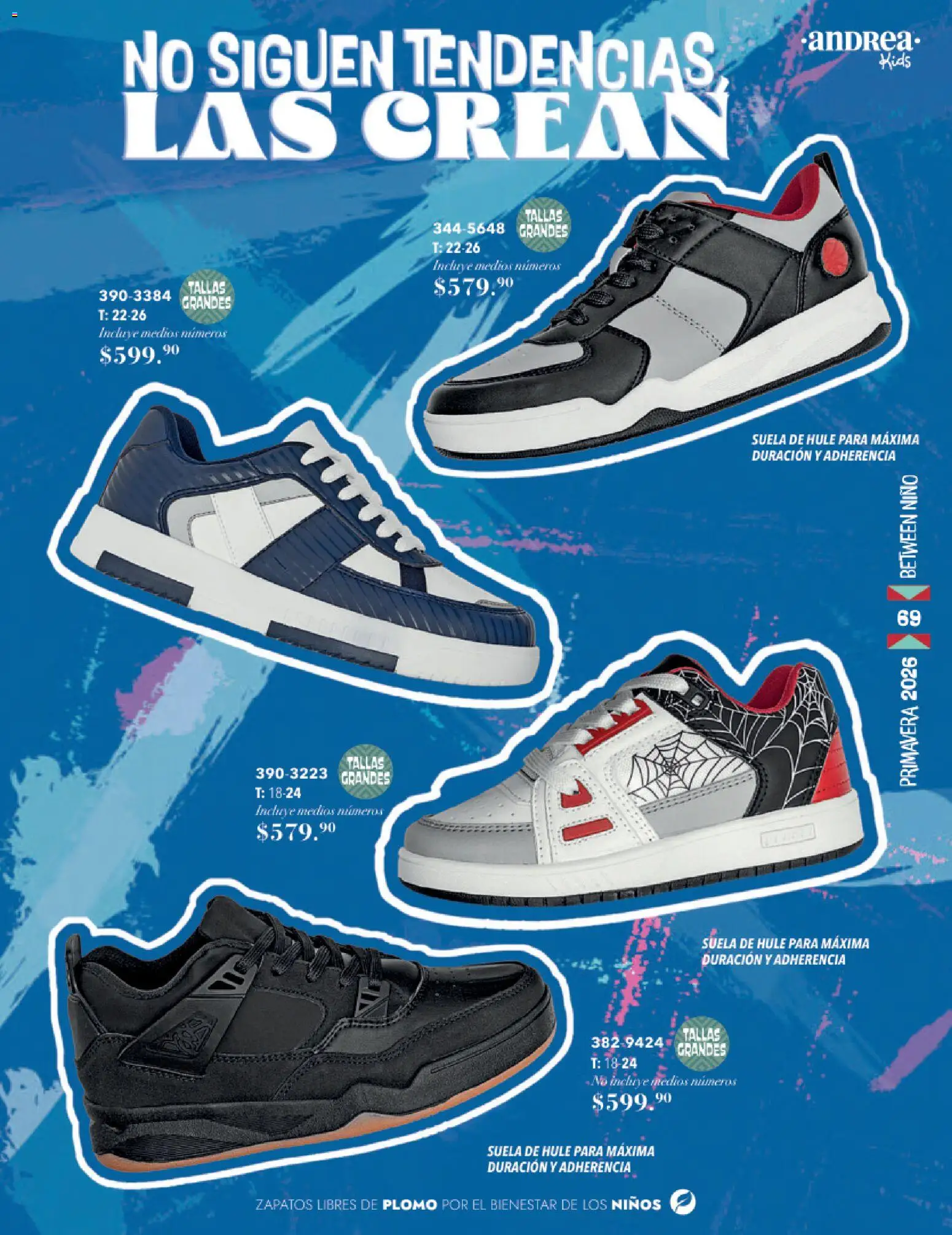 Nuevas ofertas de Andrea válidas en toda la República Mexicana desde el 25.01.2026. ¡Encuentra las mejores ofertas en Andrea catálogo Infantil! | Página: 69 | Productos: Zapatos