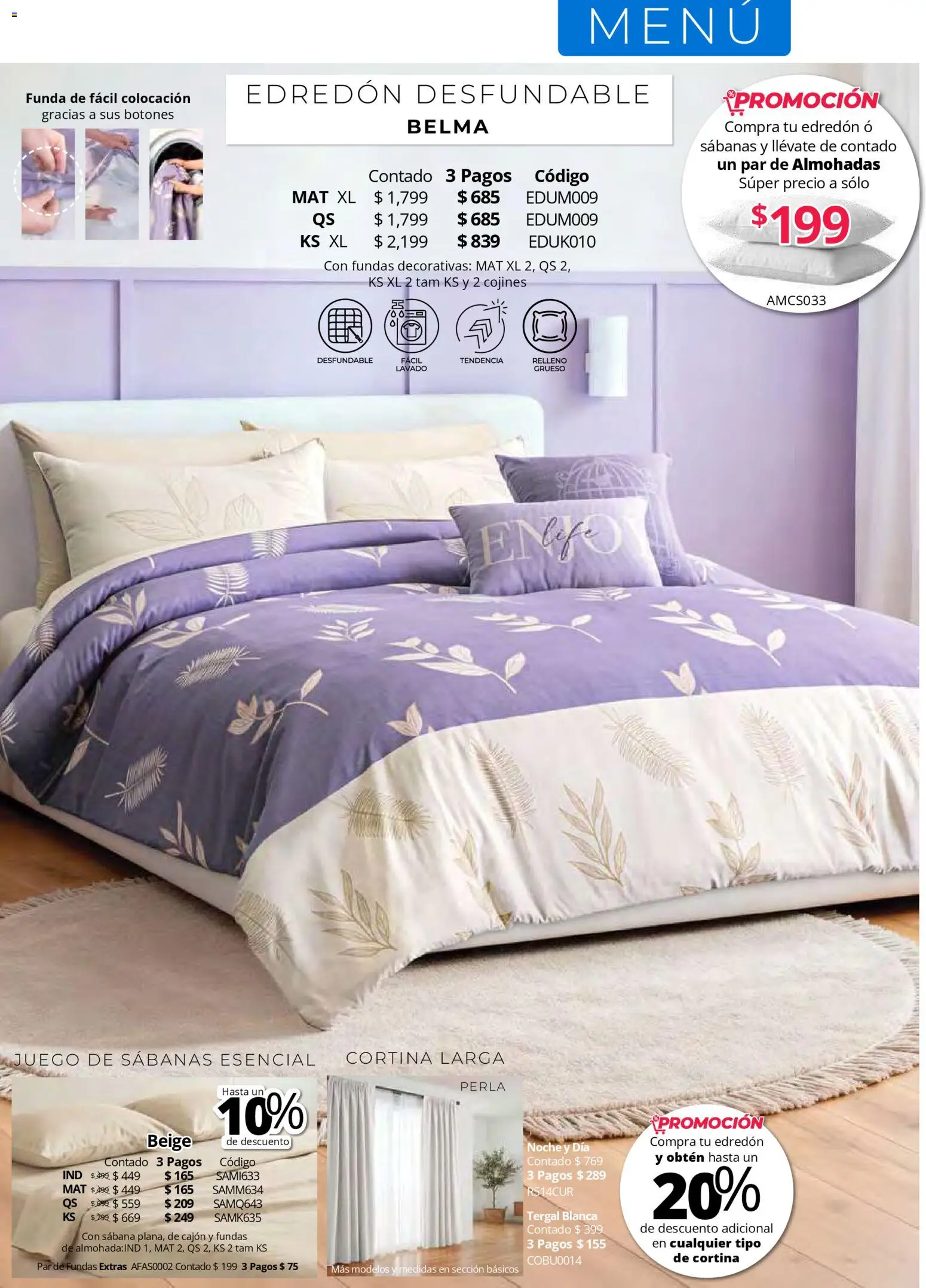 Nuevas ofertas de Colchas Concord válidas en toda la República Mexicana desde el 01.05.2026. ¡Encuentra las mejores ofertas en Colchas Concord catálogo! | Página: 17 | Productos: Juego, Funda, Sabanas