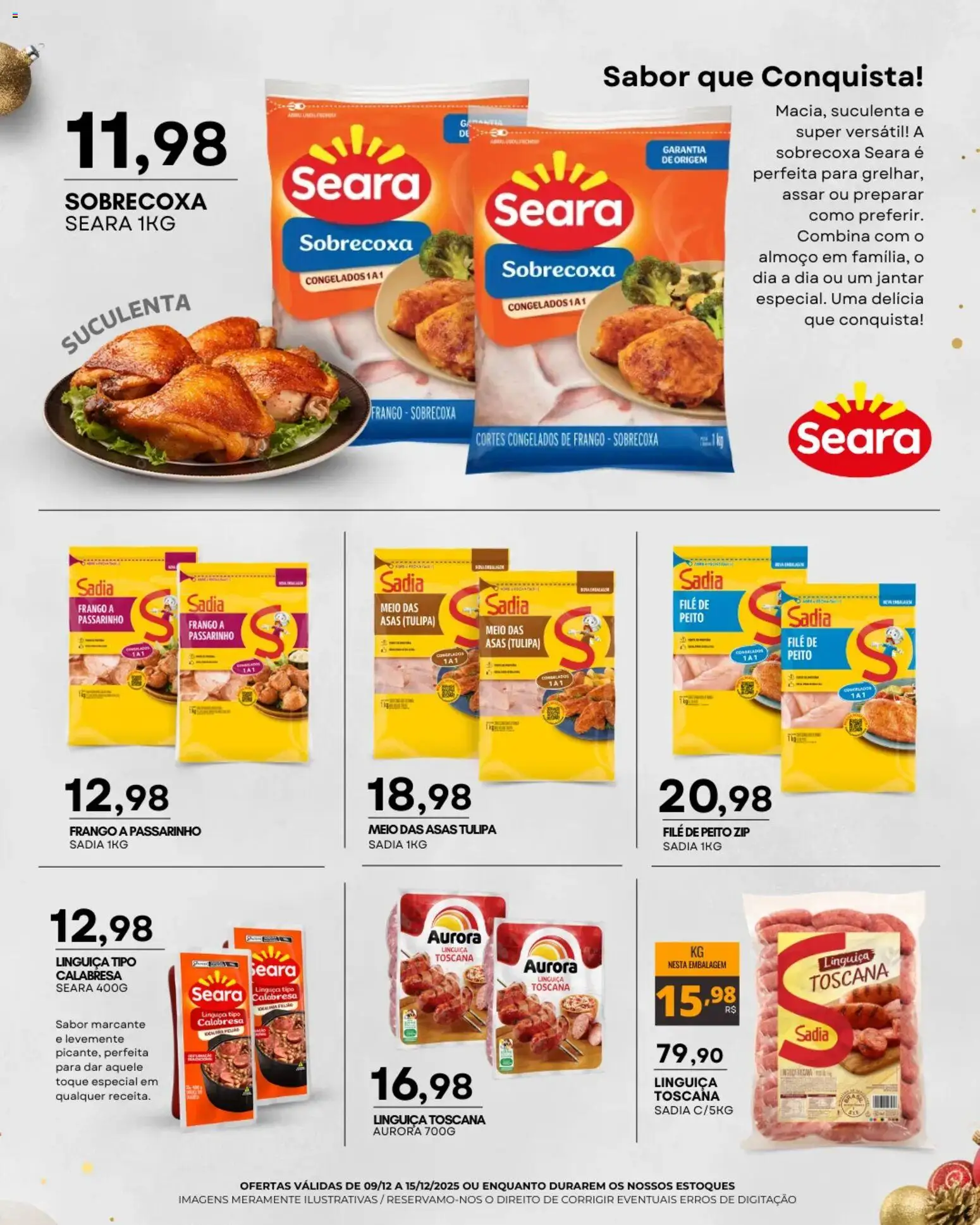 Mercadão Atacadista Folheto - válido de 09.12.2025 | Página: 2 | Produtos: Linguiça, Frango