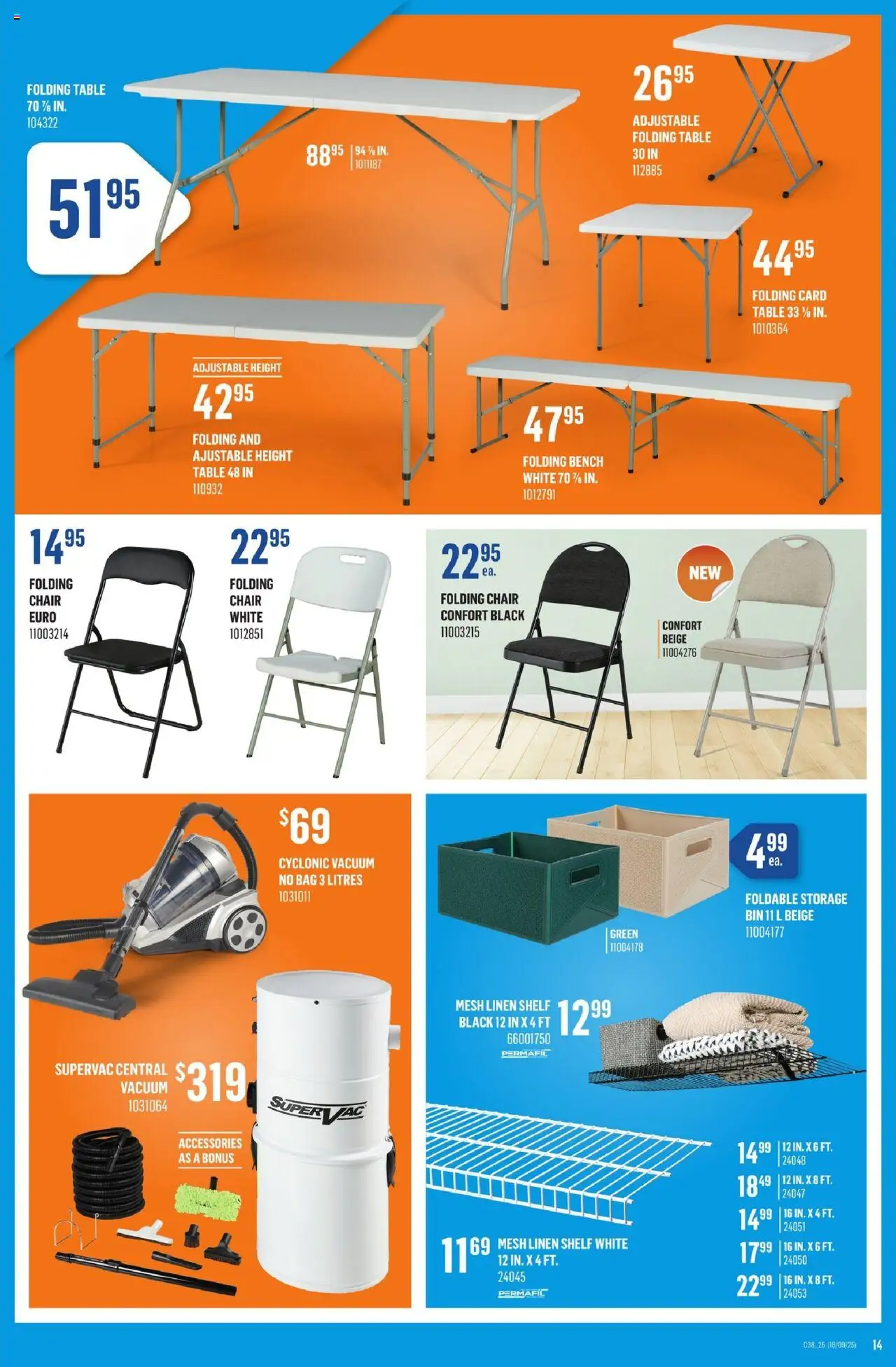 Canac flyer valid from 18.09.2025 | Page: 15 | Products: Bag, Shelf, Table, Chair