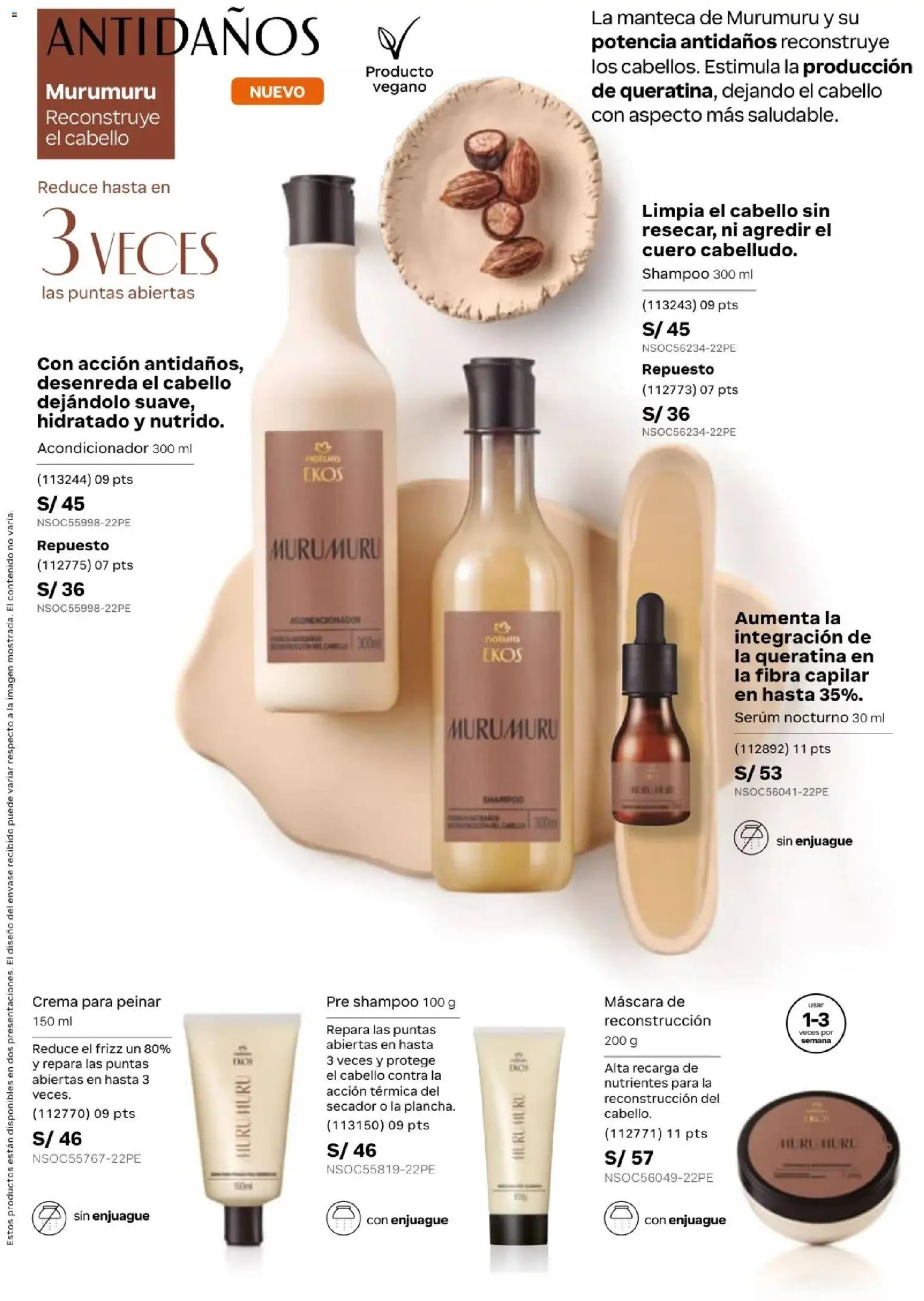 Catálogo Natura válido desde 31.03.2026 | Página: 144 | Productos: Máscara, Shampoo, Acondicionador, Crema