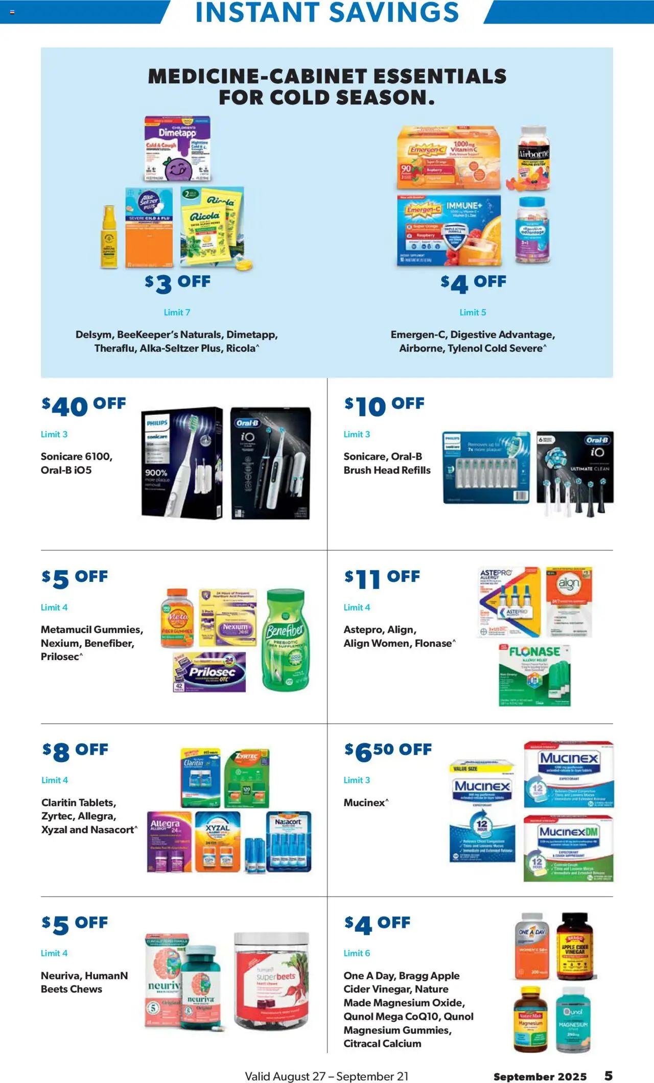 Sam's Club Instant Savings Book September - valid from 27.08.2025 | Page: 5 | Products: Vitamin, Magnesium, Cider, Raspberry