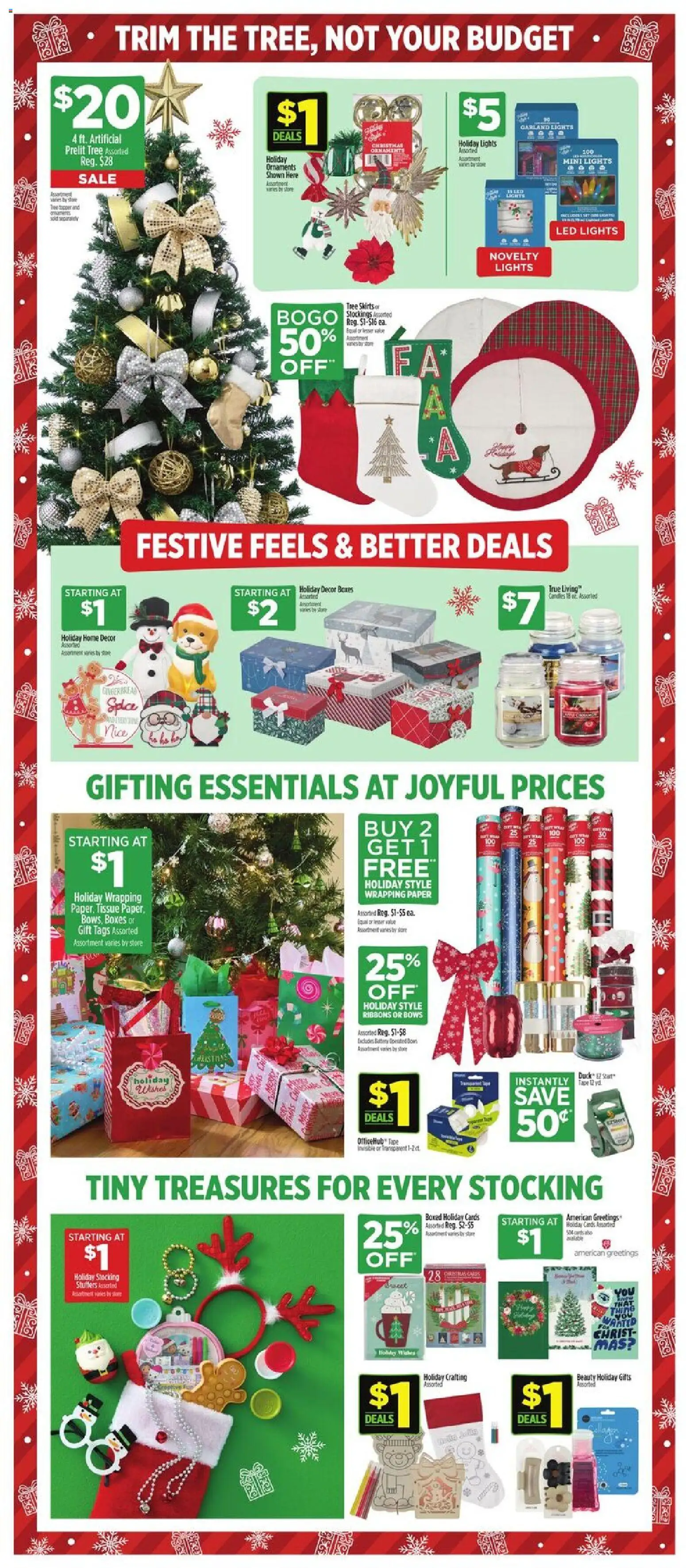 Dollar General Weekly Ad - valid from 30.11.2025 | Page: 12 | Products: Ribbons, Trim, Candies, Skirts