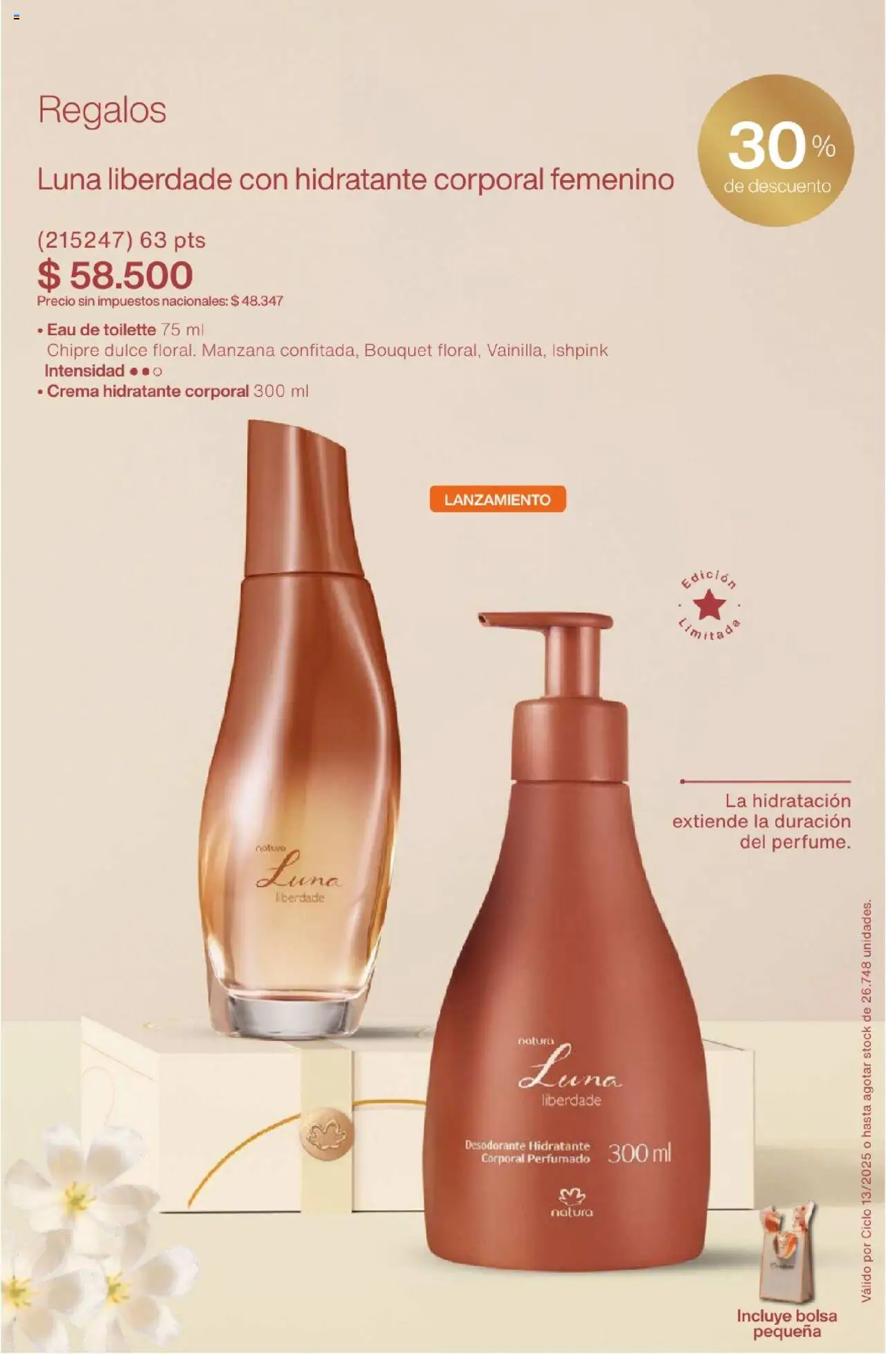 Catálogo Natura Ciclo 13 │ válido desde el 11.09.2025 | Página: 9 | Productos: Bolsa, Eau de toilette, Manzana, Crema