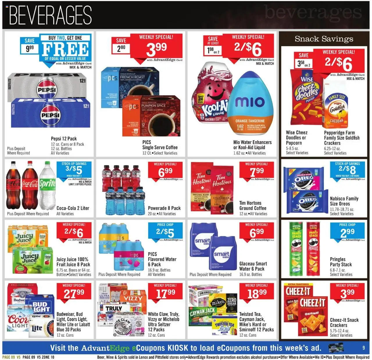 Price Chopper Weekly Ad - valid from 21.09.2025 | Page: 9 | Products: Coffee, Juice, Tea, Pumpkin