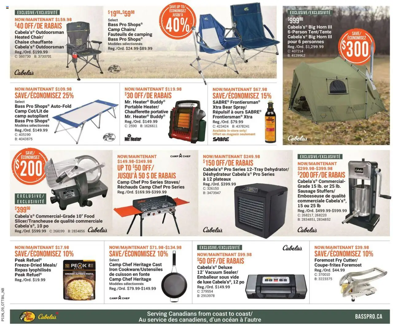 Cabelas flyer valid from 11.09.2025 | Page: 10 | Products: Pasta, Iron, Chicken