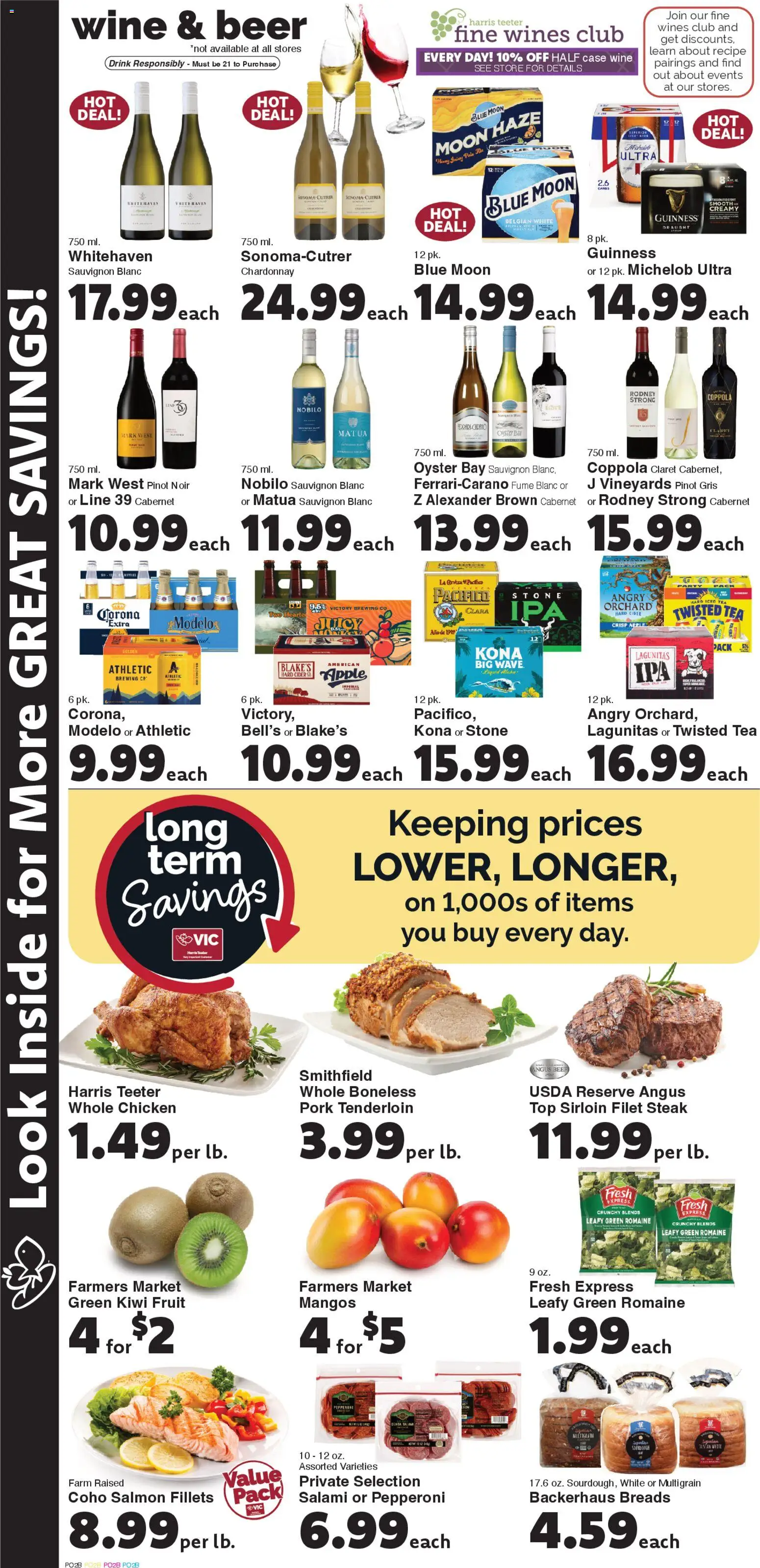Harris Teeter Weekly Ad - NC - valid from 25.02.2026 | Page: 9 | Products: Romaine, Beer, Tea, Case